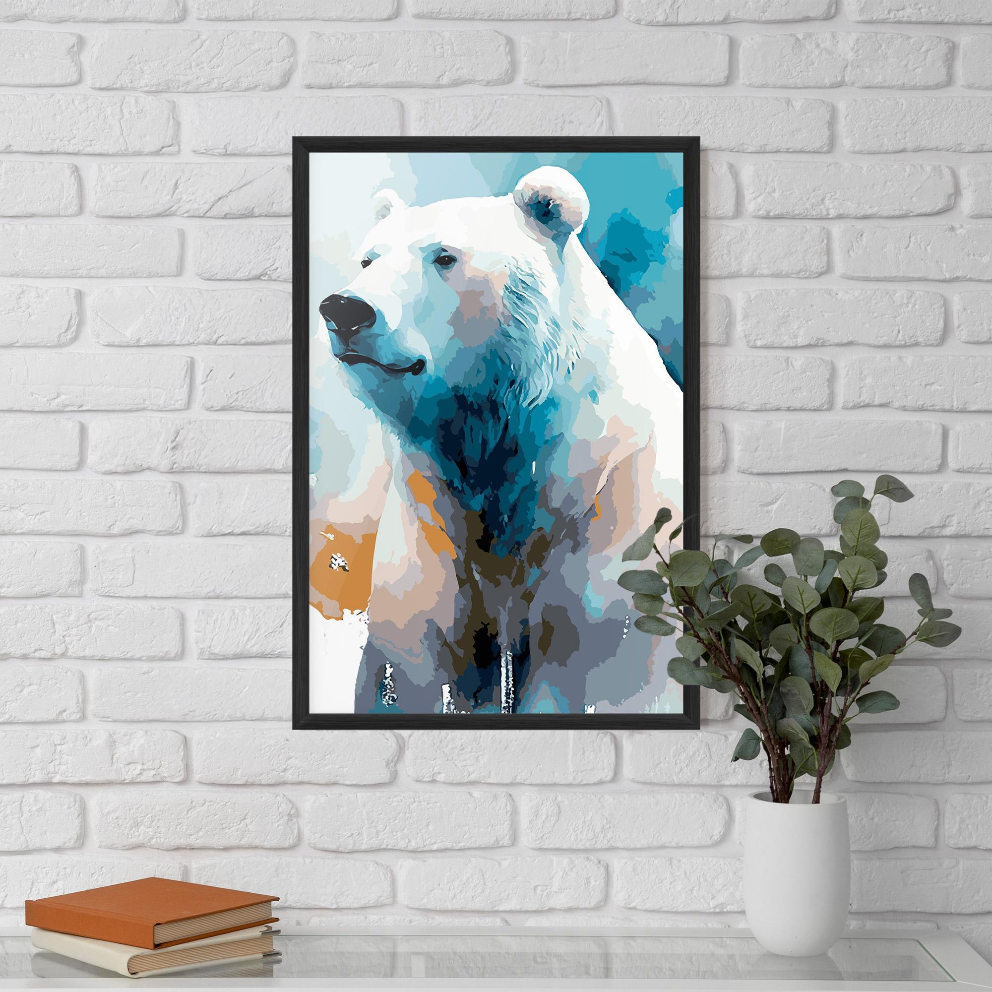 Plakat w Ramie Polar White Bear mockup 5