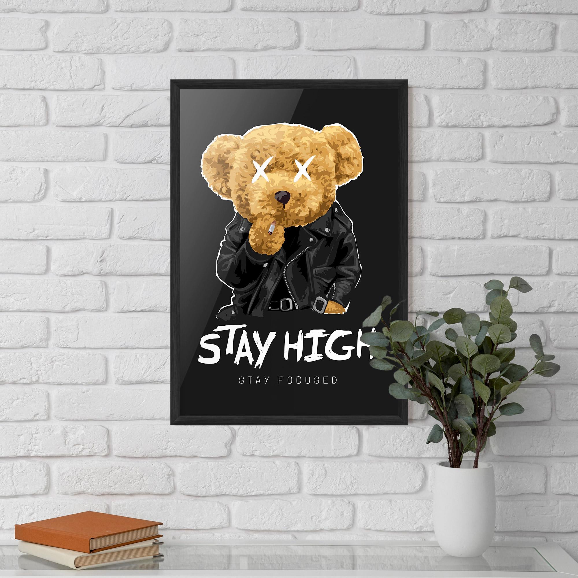 Plakat w Ramie Stay High mockup 5