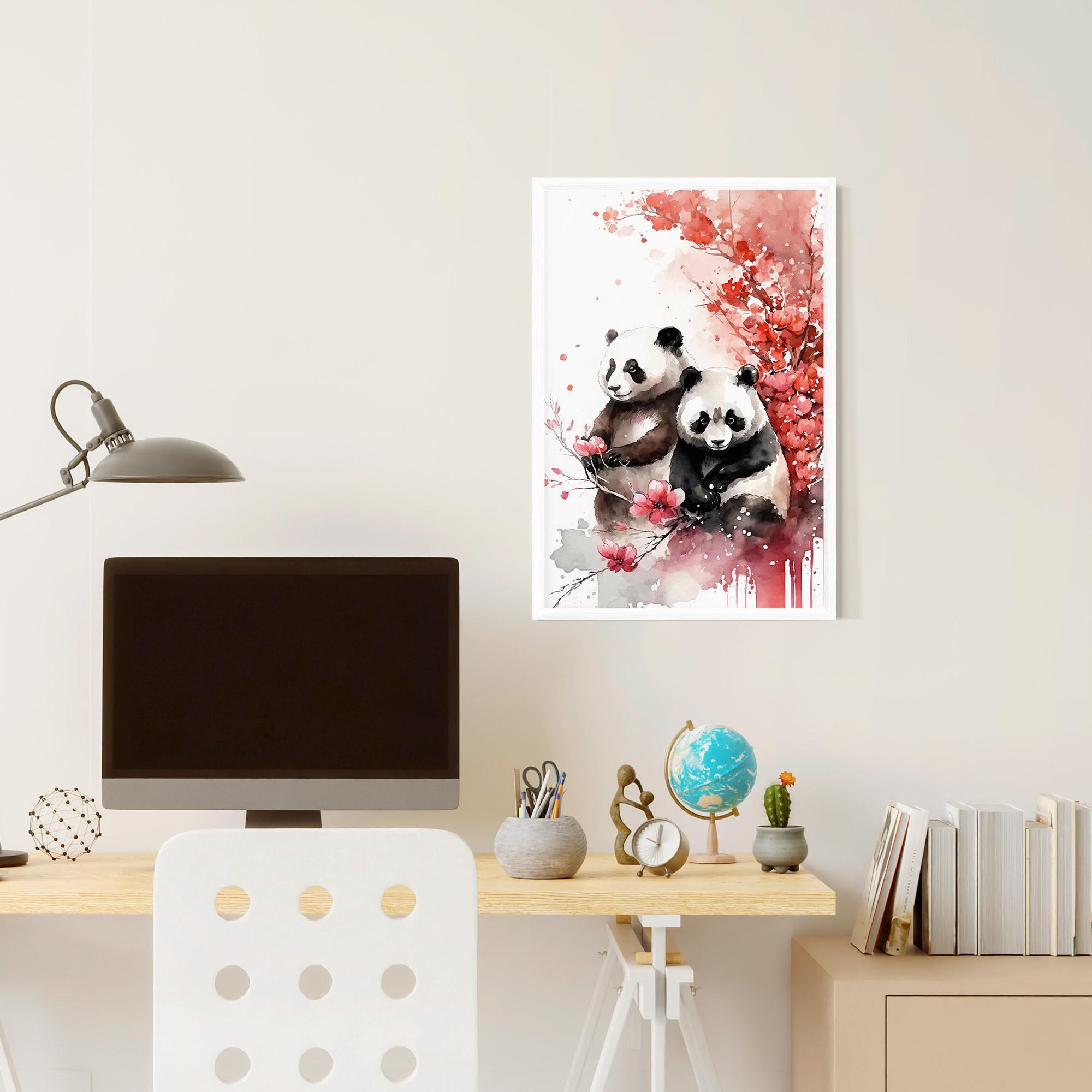 Plakat w Ramie Blossom Panda mockup 6