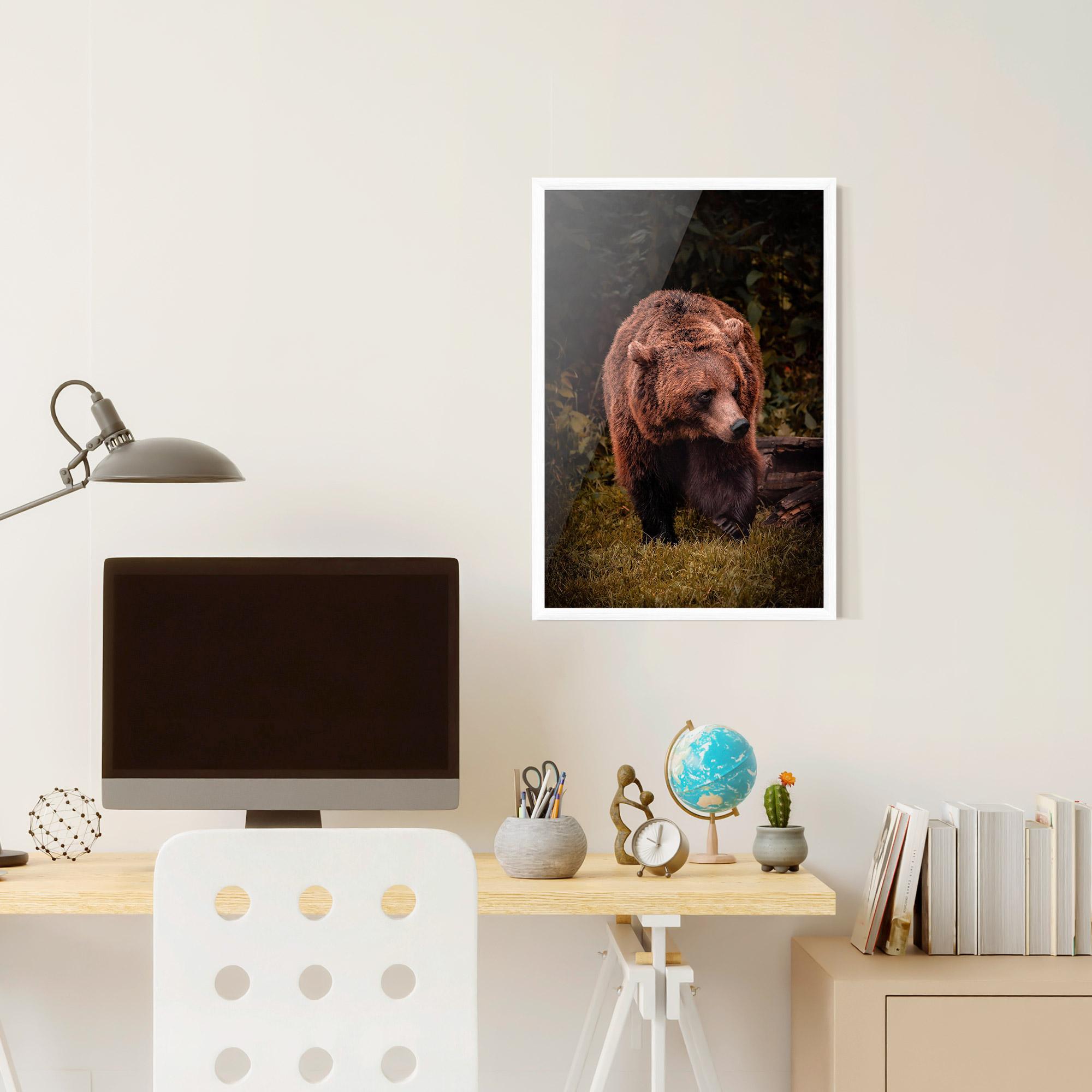 Plakat w Ramie Brown Bear mockup 6