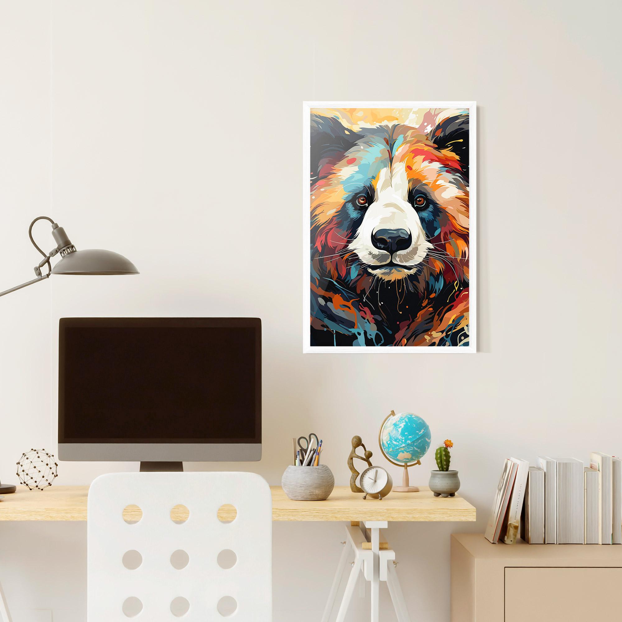 Plakat w Ramie Cream Color Bear mockup 6