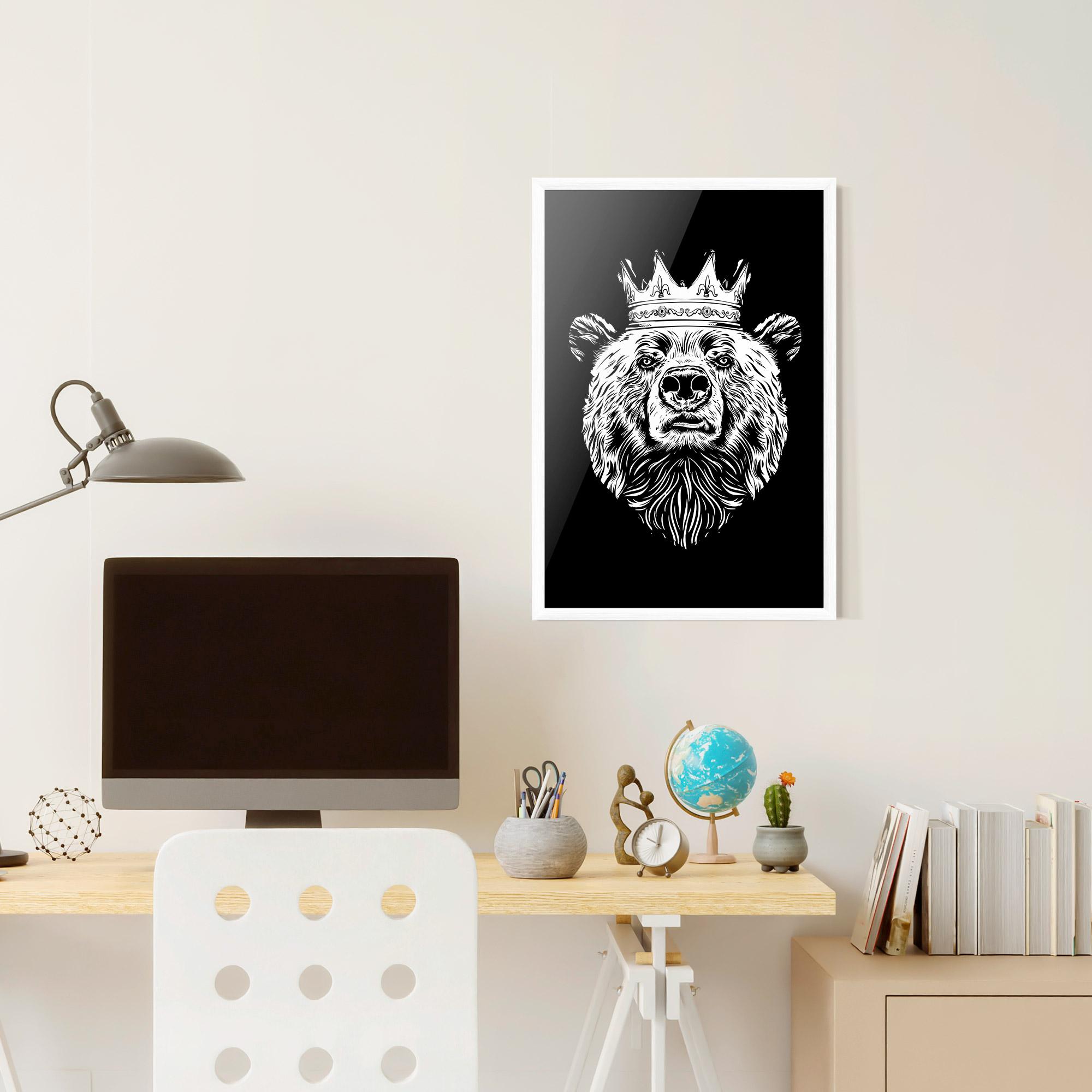Plakat w Ramie King Bear mockup 6