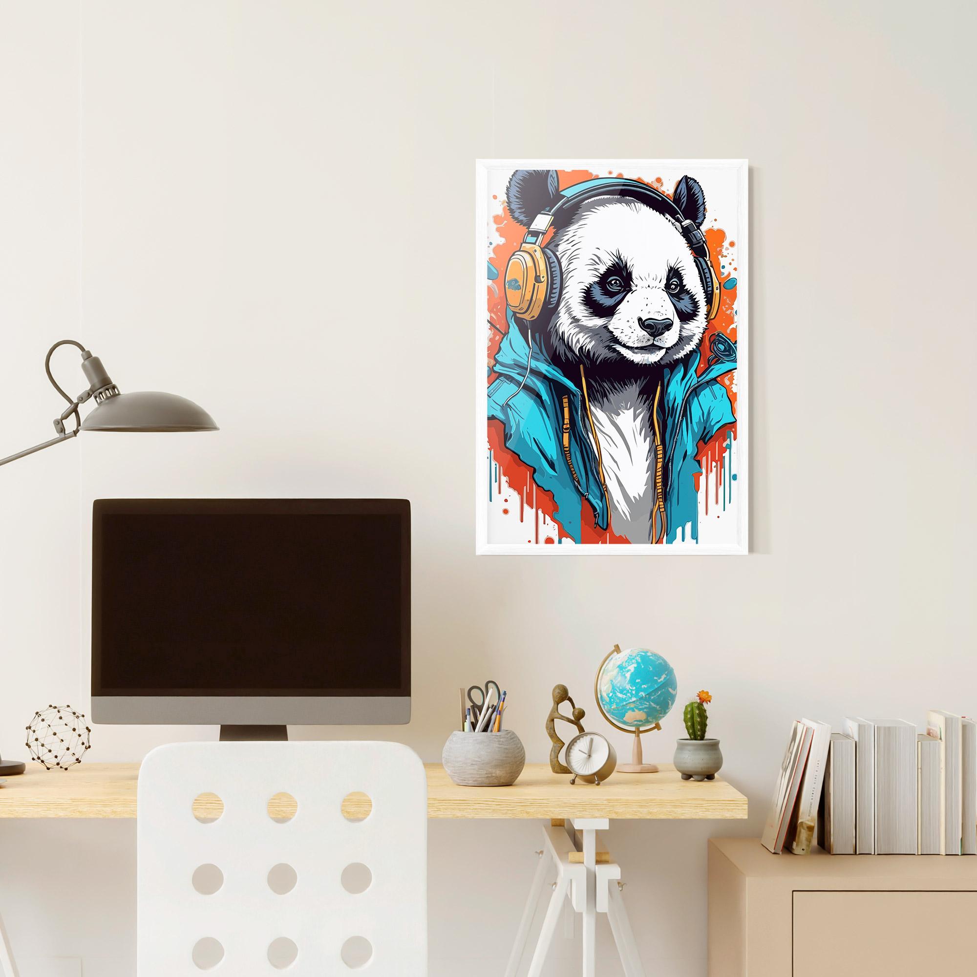 Plakat w Ramie Music Panda mockup 6