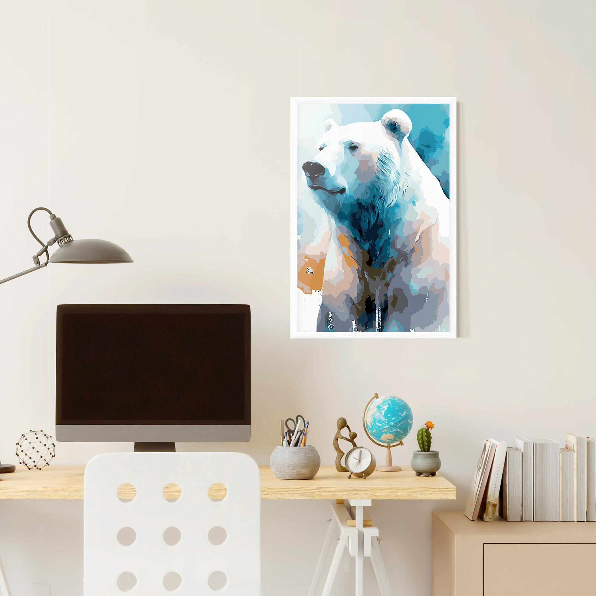 Plakat w Ramie Polar White Bear mockup 6