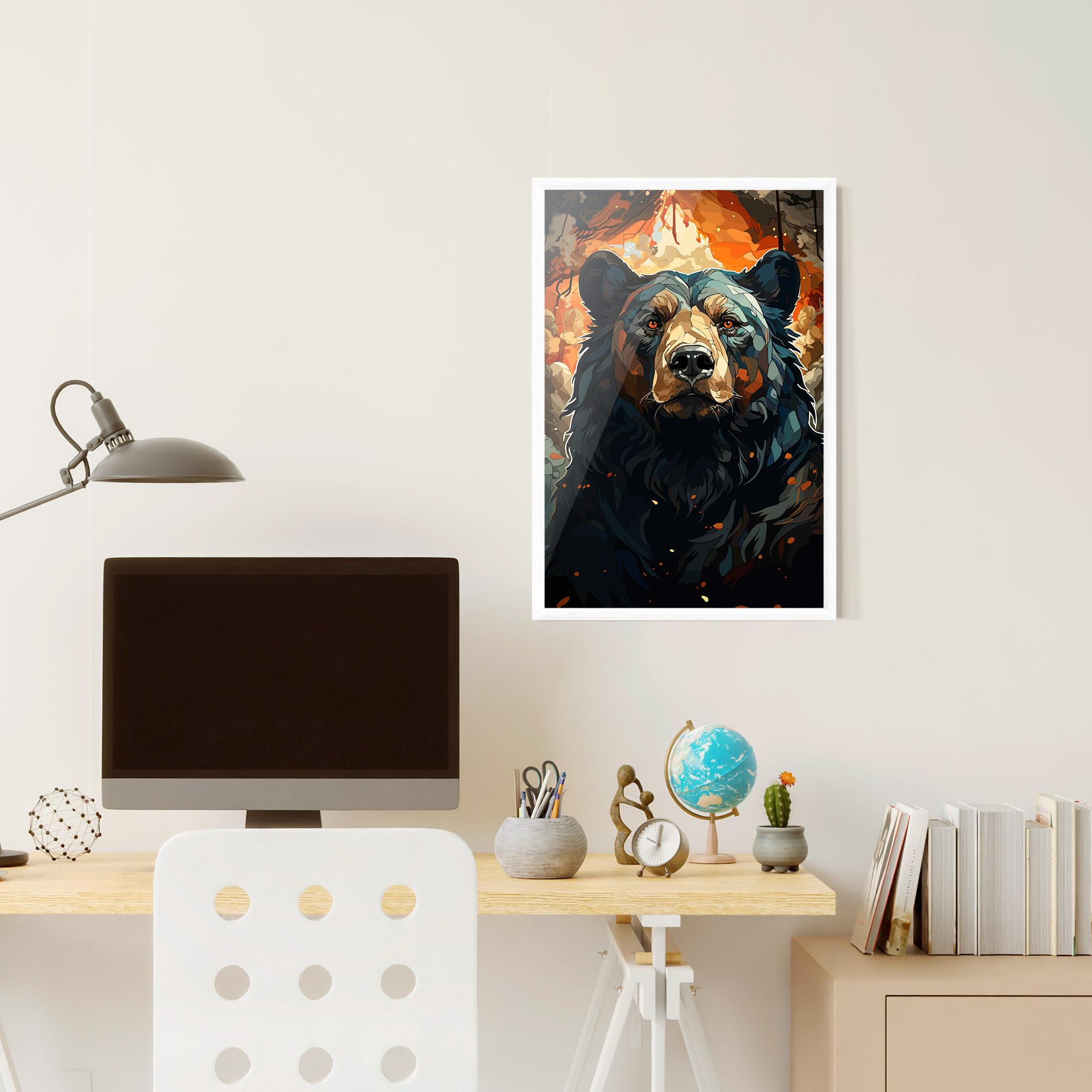Plakat w Ramie Pretty Bear Art mockup 6