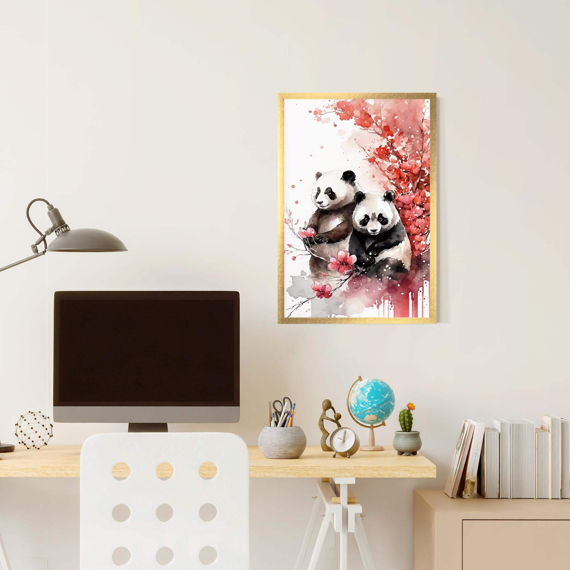 Plakat w Ramie Blossom Panda mockup 6