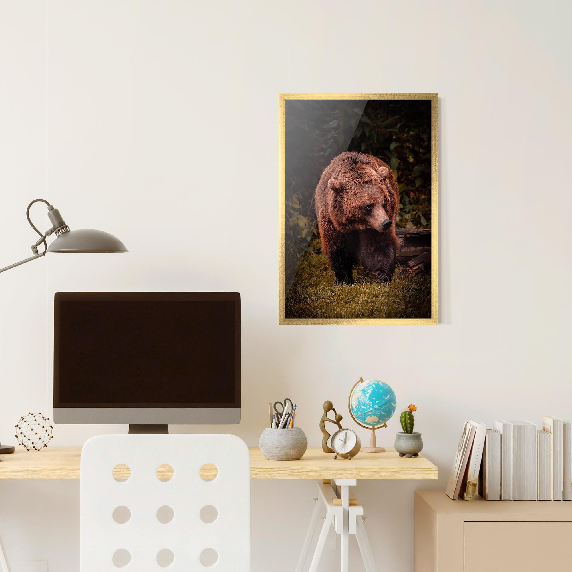 Plakat w Ramie Brown Bear mockup 6