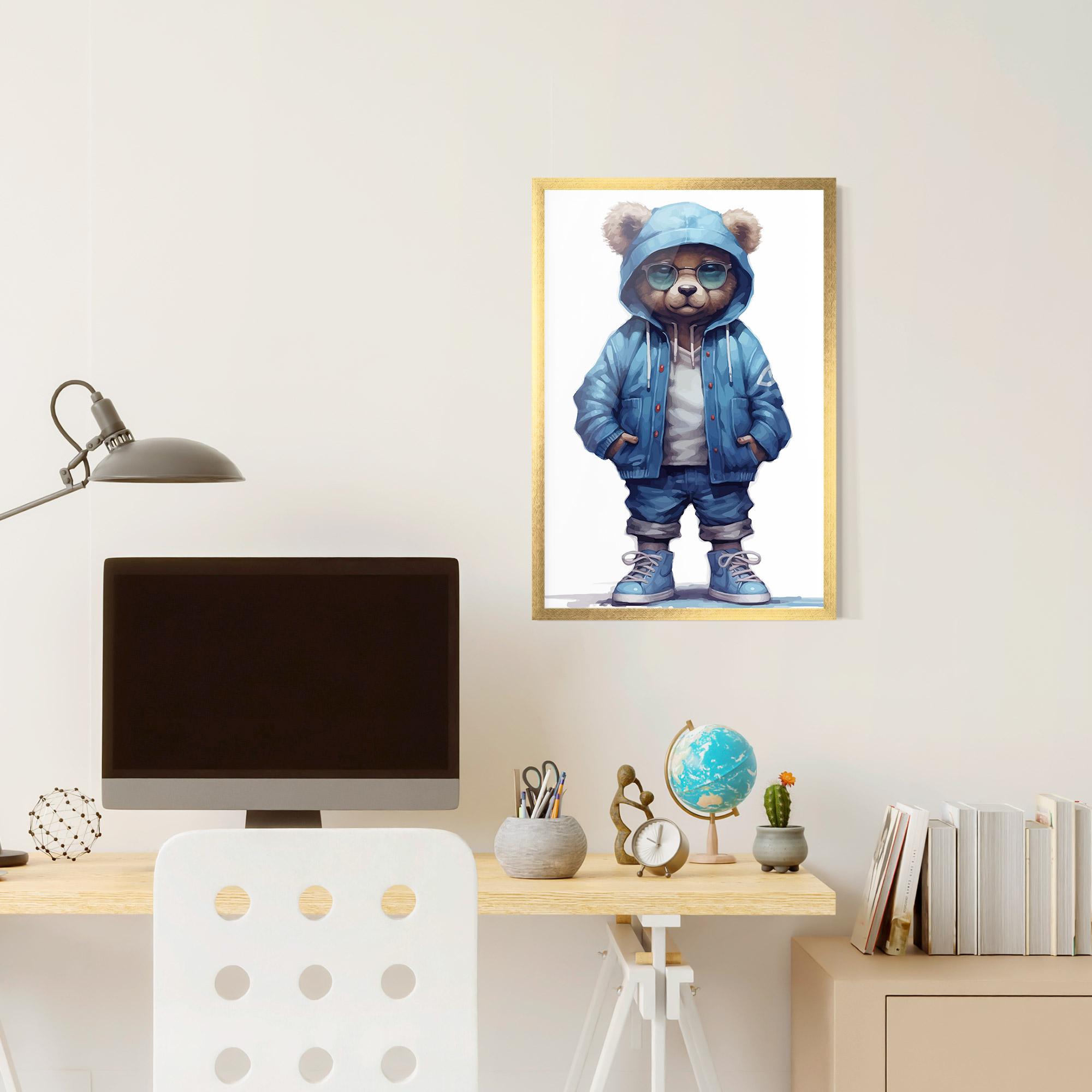 Plakat w Ramie Glasses Bear mockup 6