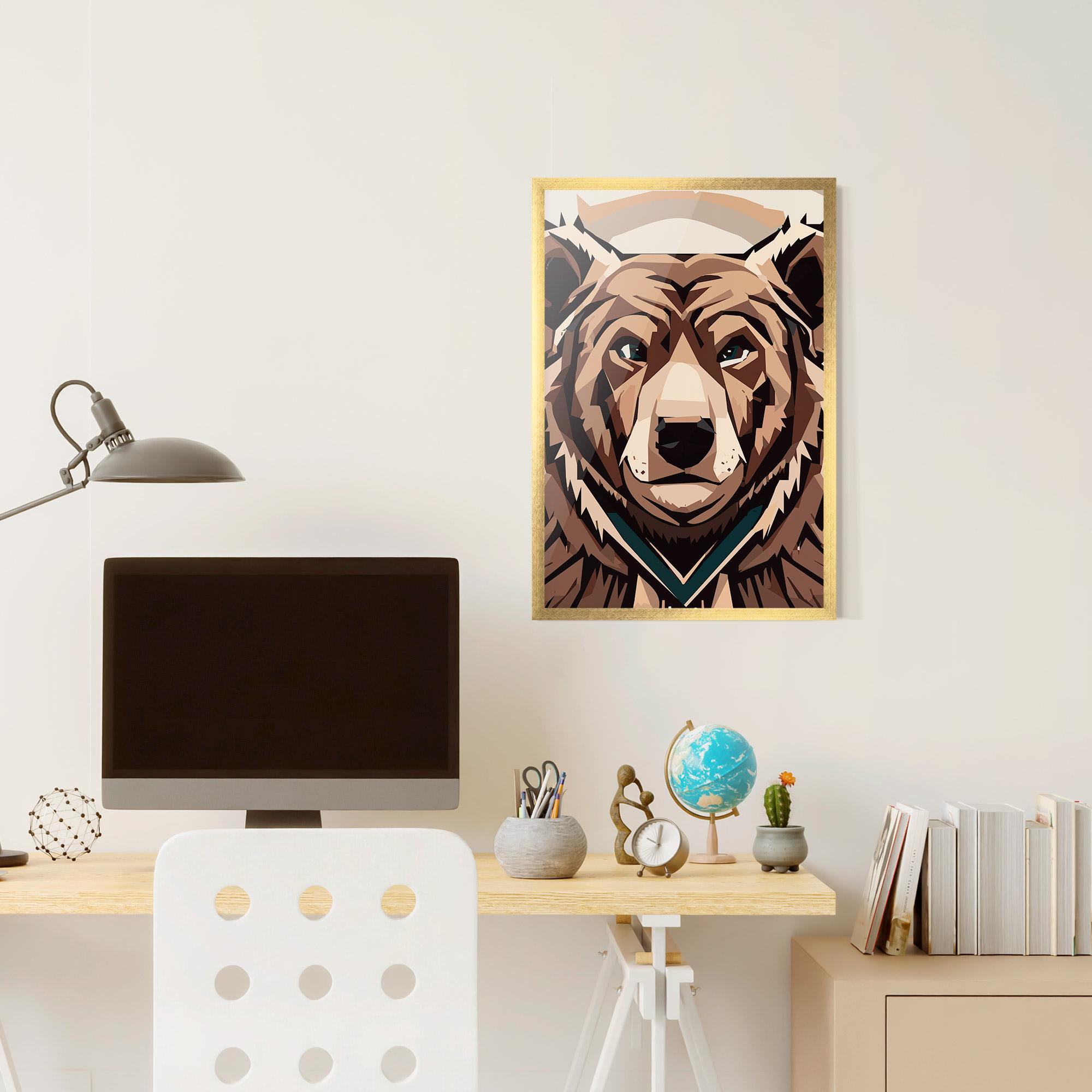 Plakat w Ramie Grizzly Art mockup 6