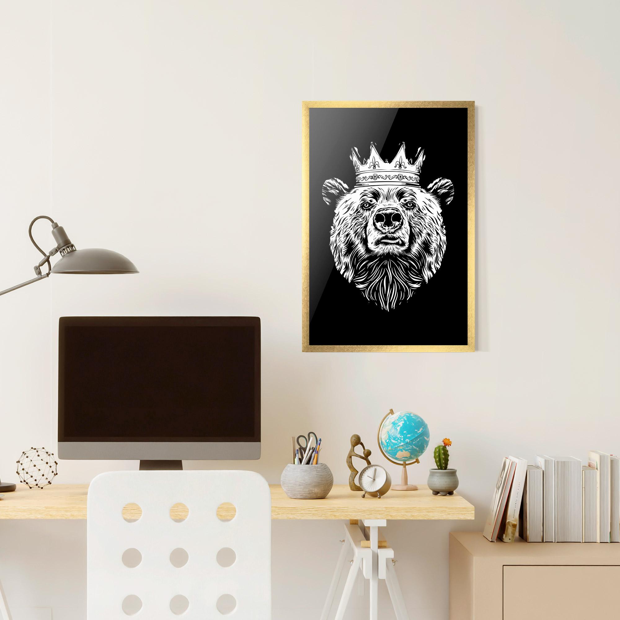 Plakat w Ramie King Bear mockup 6