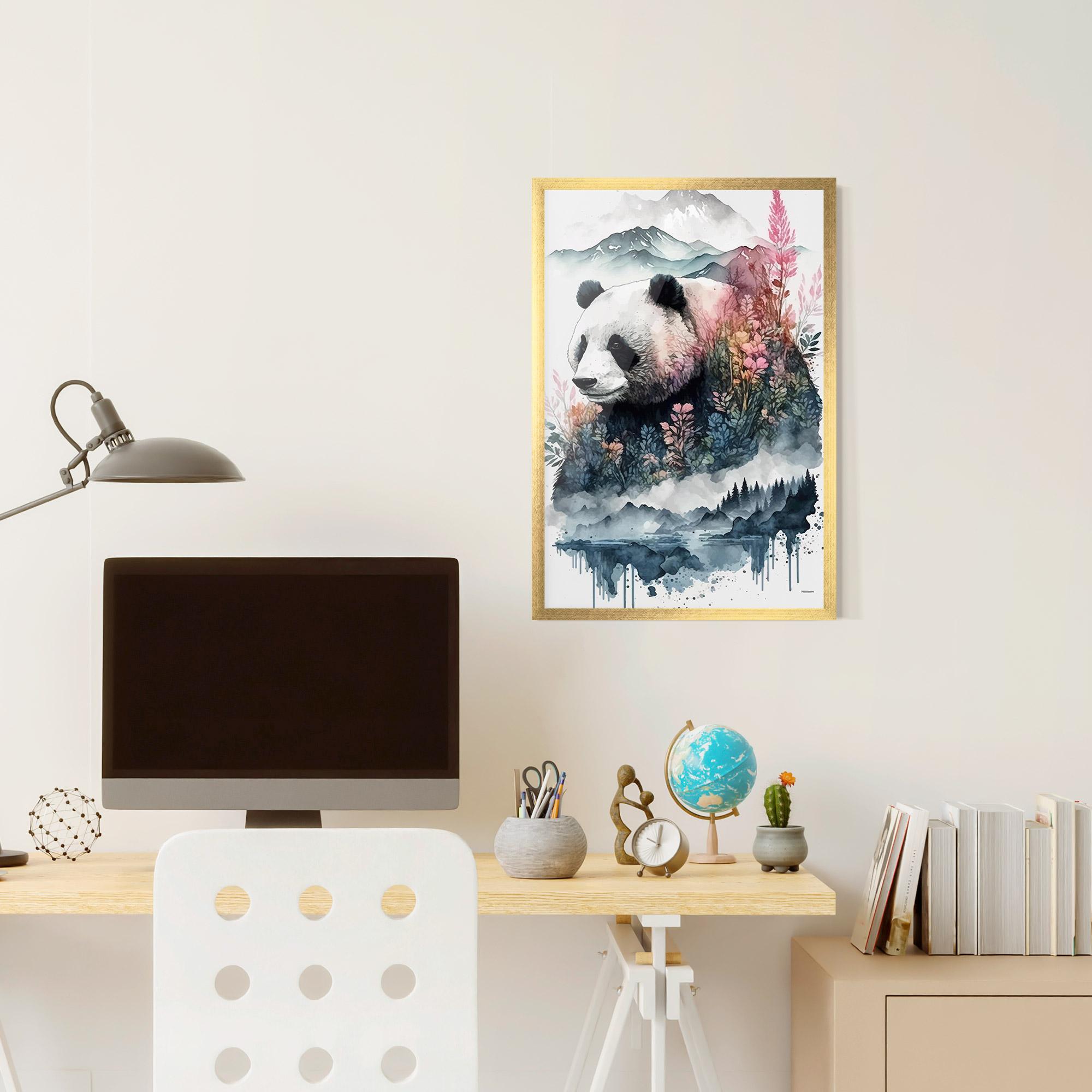 Plakat w Ramie Panda Art mockup 6