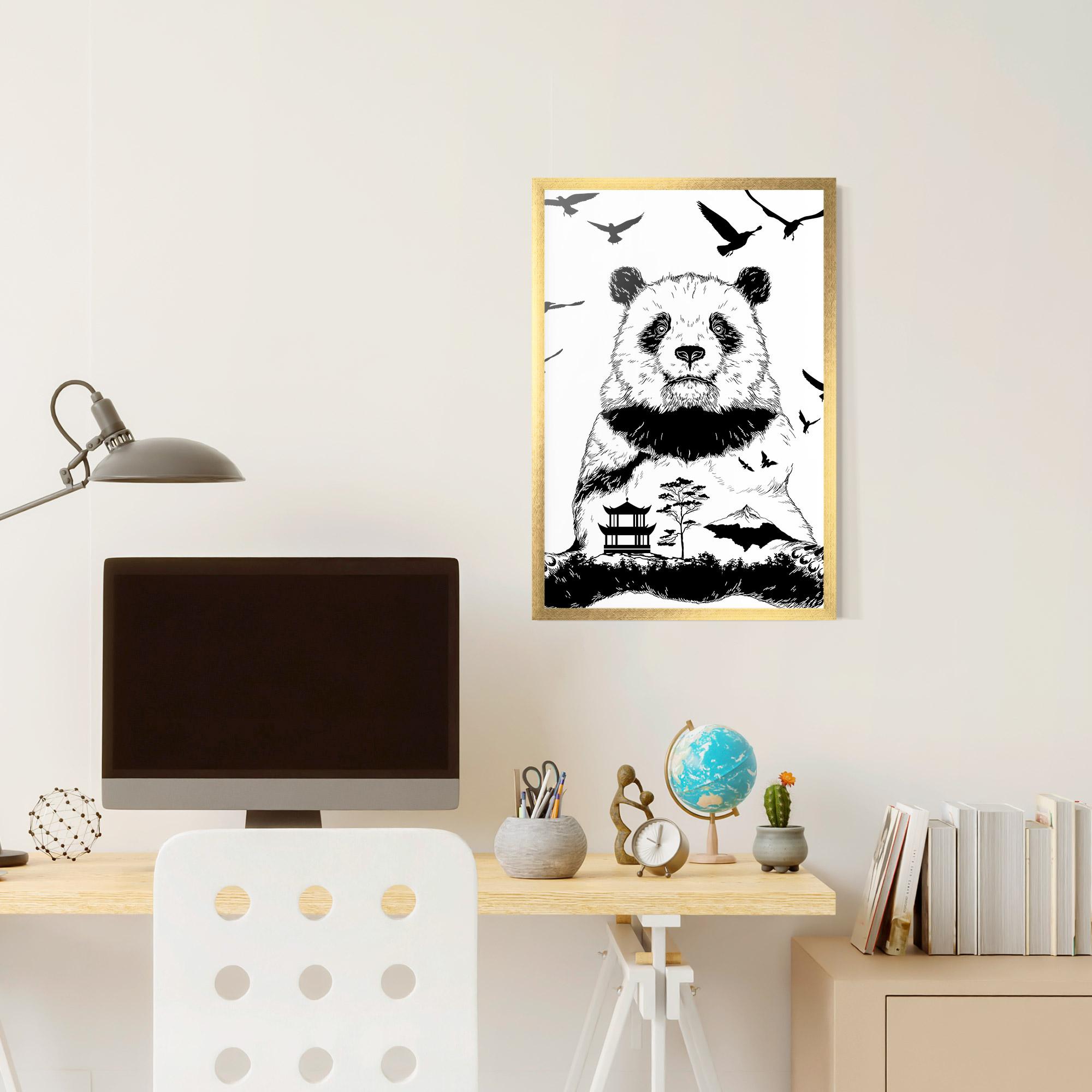 Plakat w Ramie Panda Bear mockup 6