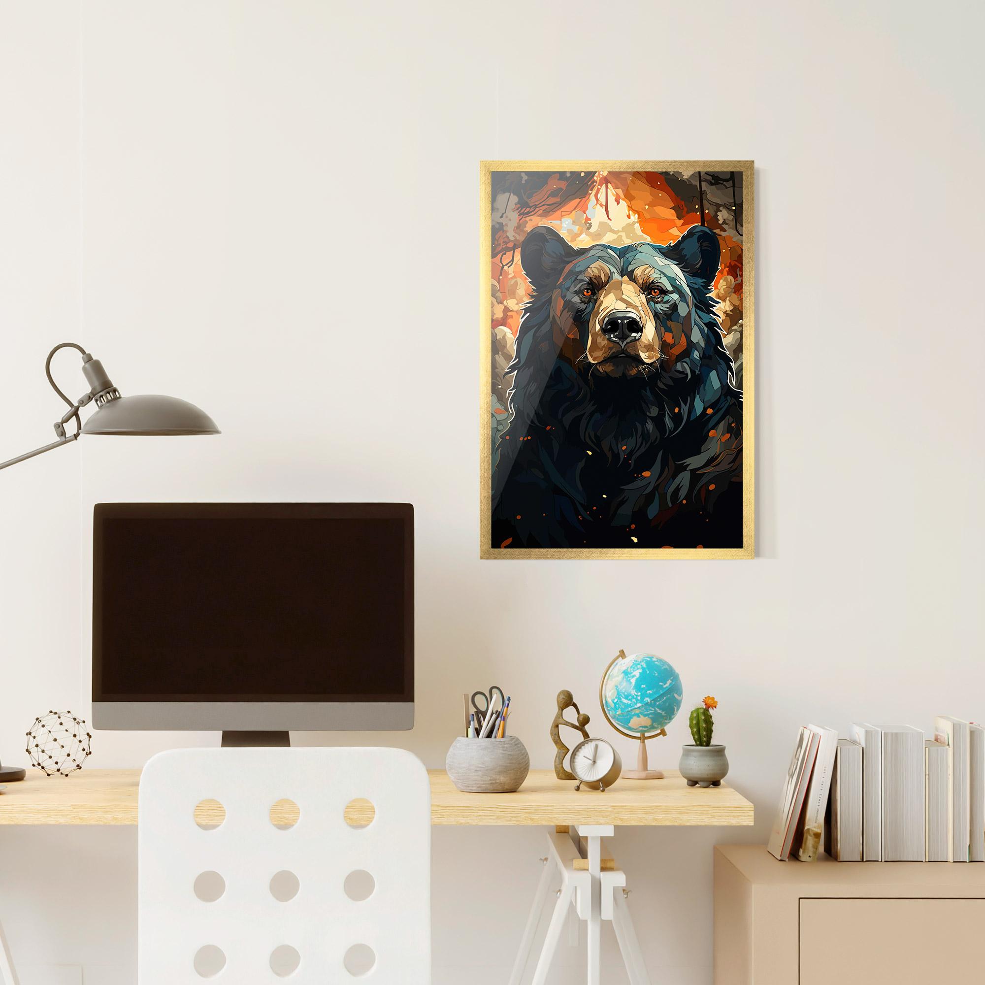 Plakat w Ramie Pretty Bear Art mockup 6