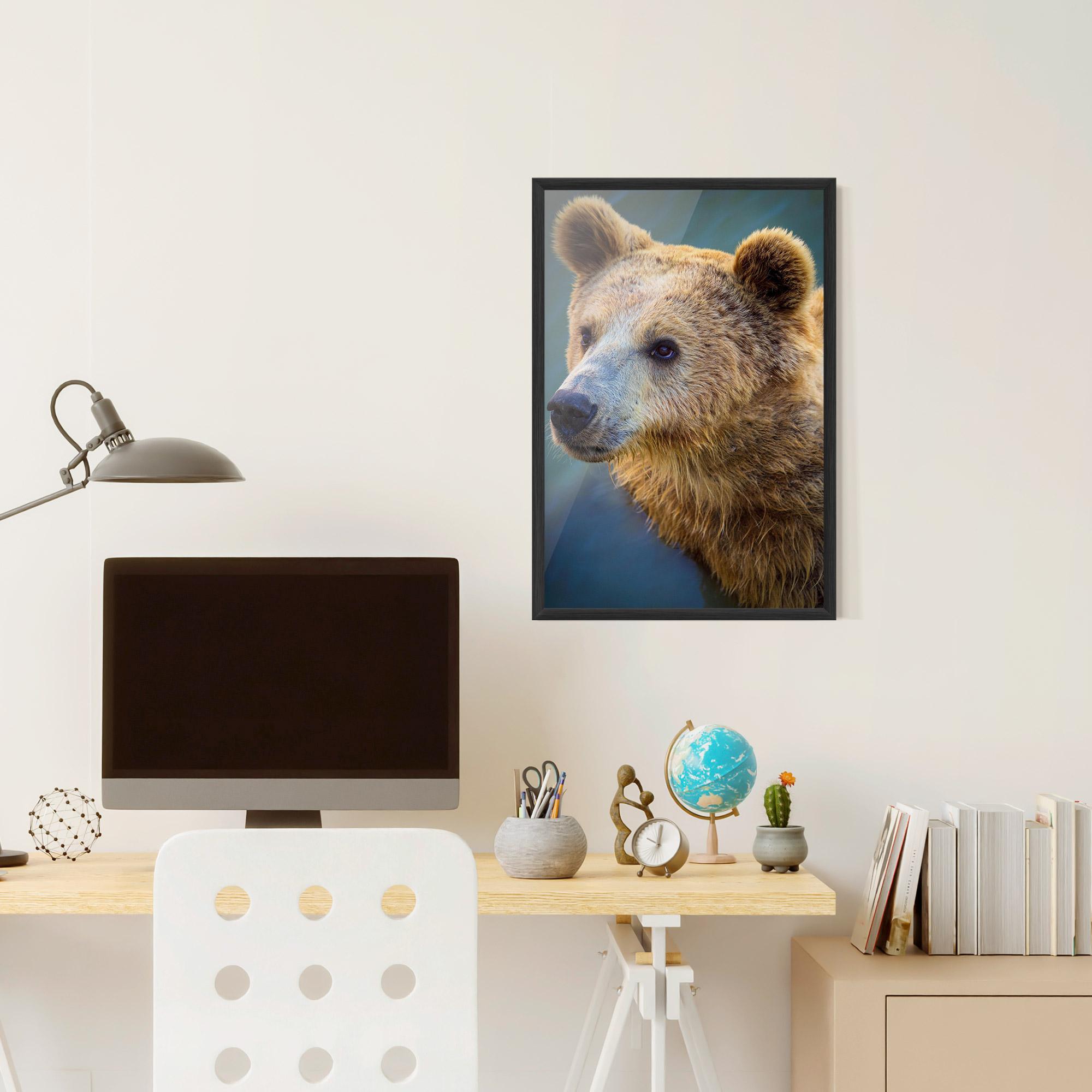 Plakat w Ramie Bear Head mockup 6