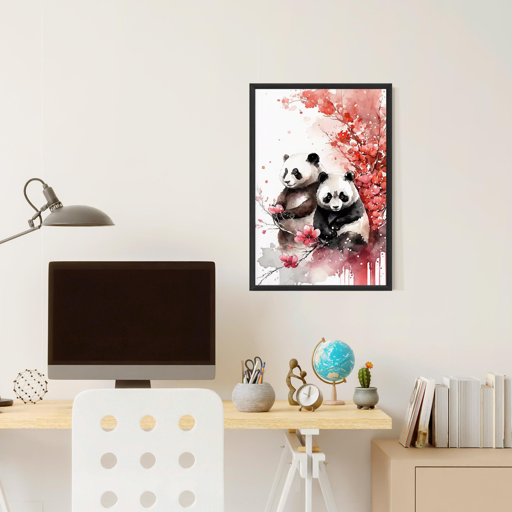 Plakat w Ramie Blossom Panda mockup 6