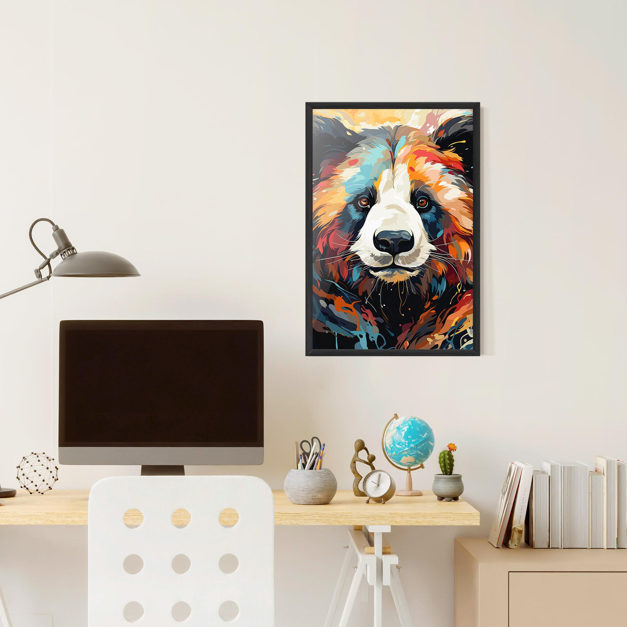 Plakat w Ramie Cream Color Bear mockup 6