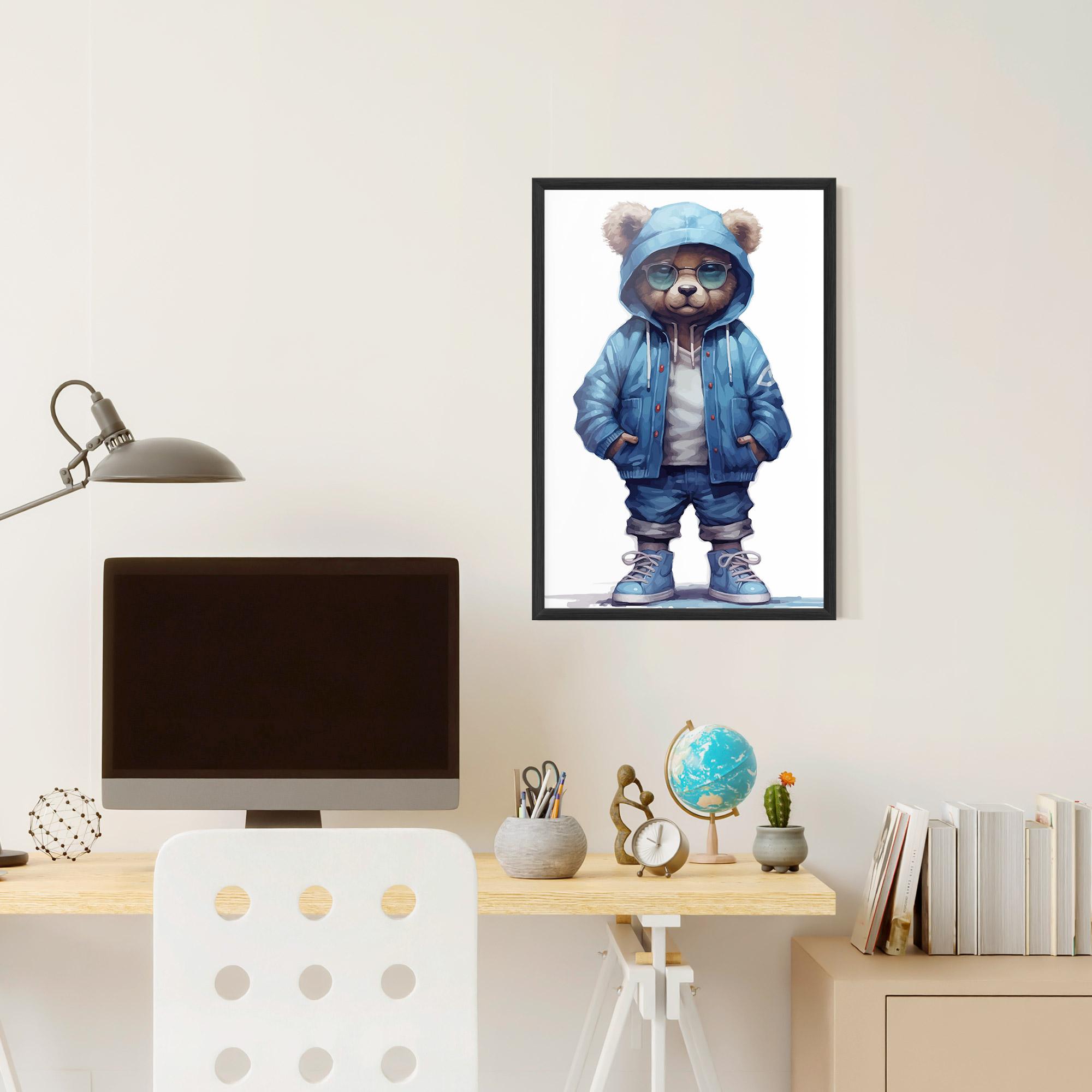 Plakat w Ramie Glasses Bear mockup 6