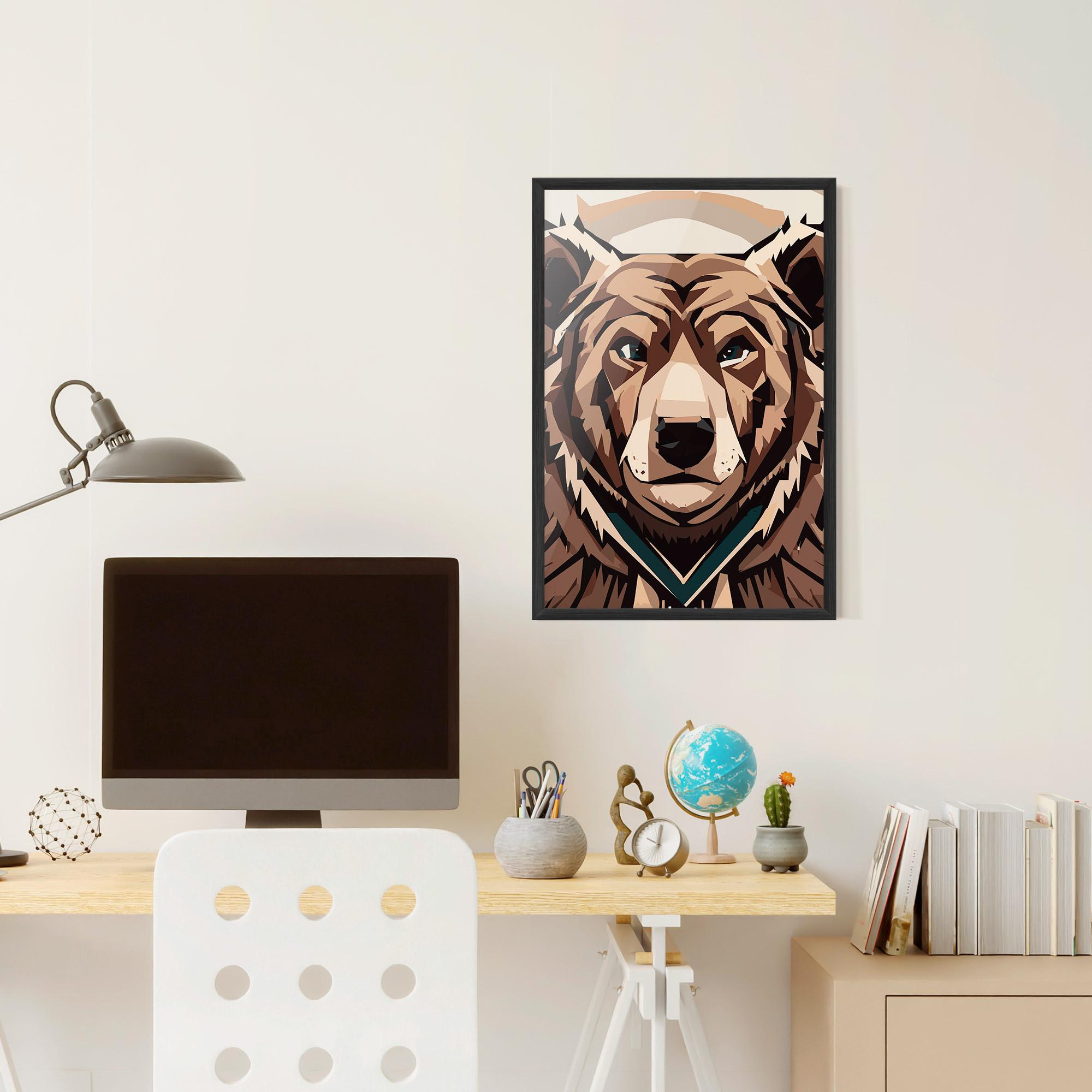 Plakat w Ramie Grizzly Art mockup 6