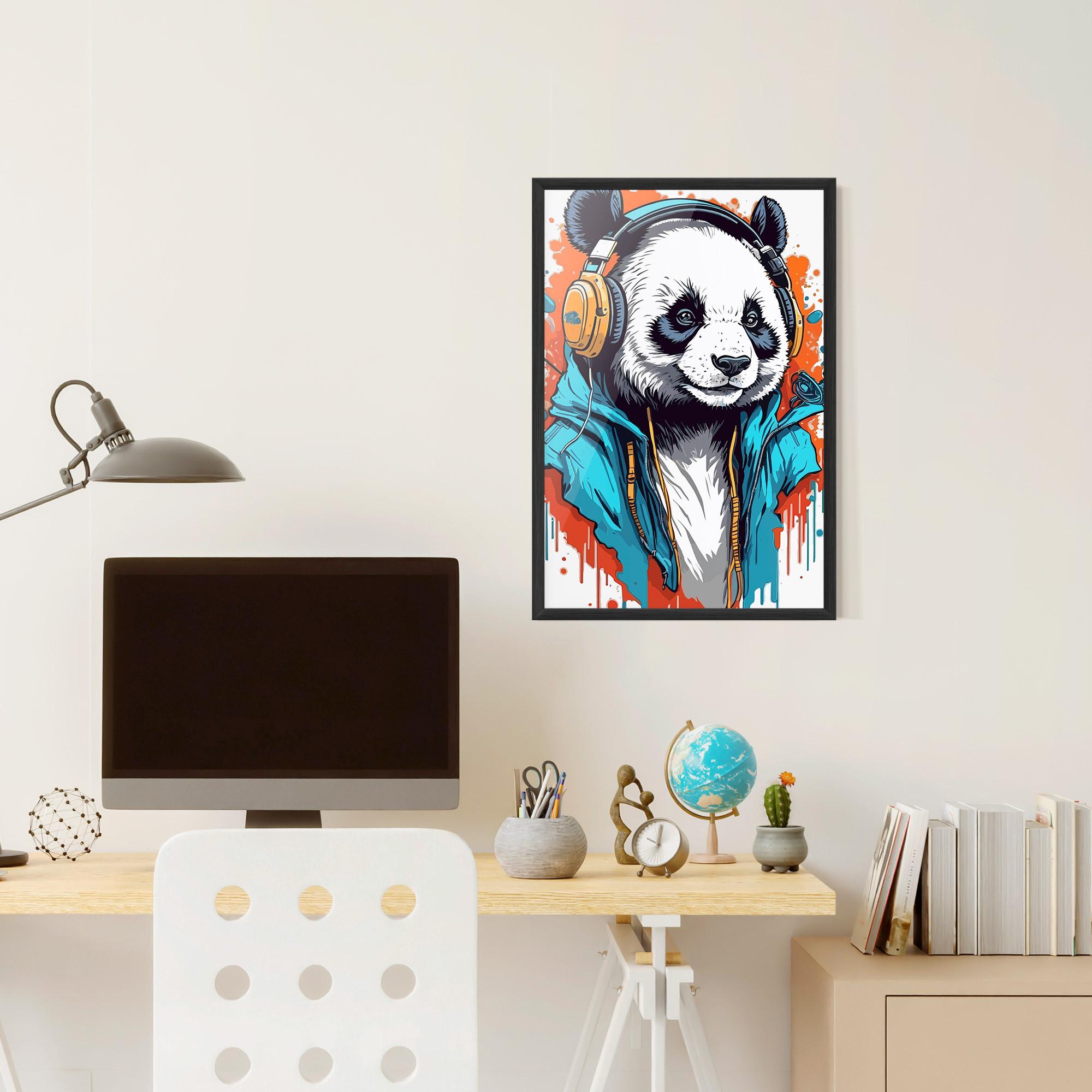 Plakat w Ramie Music Panda mockup 6