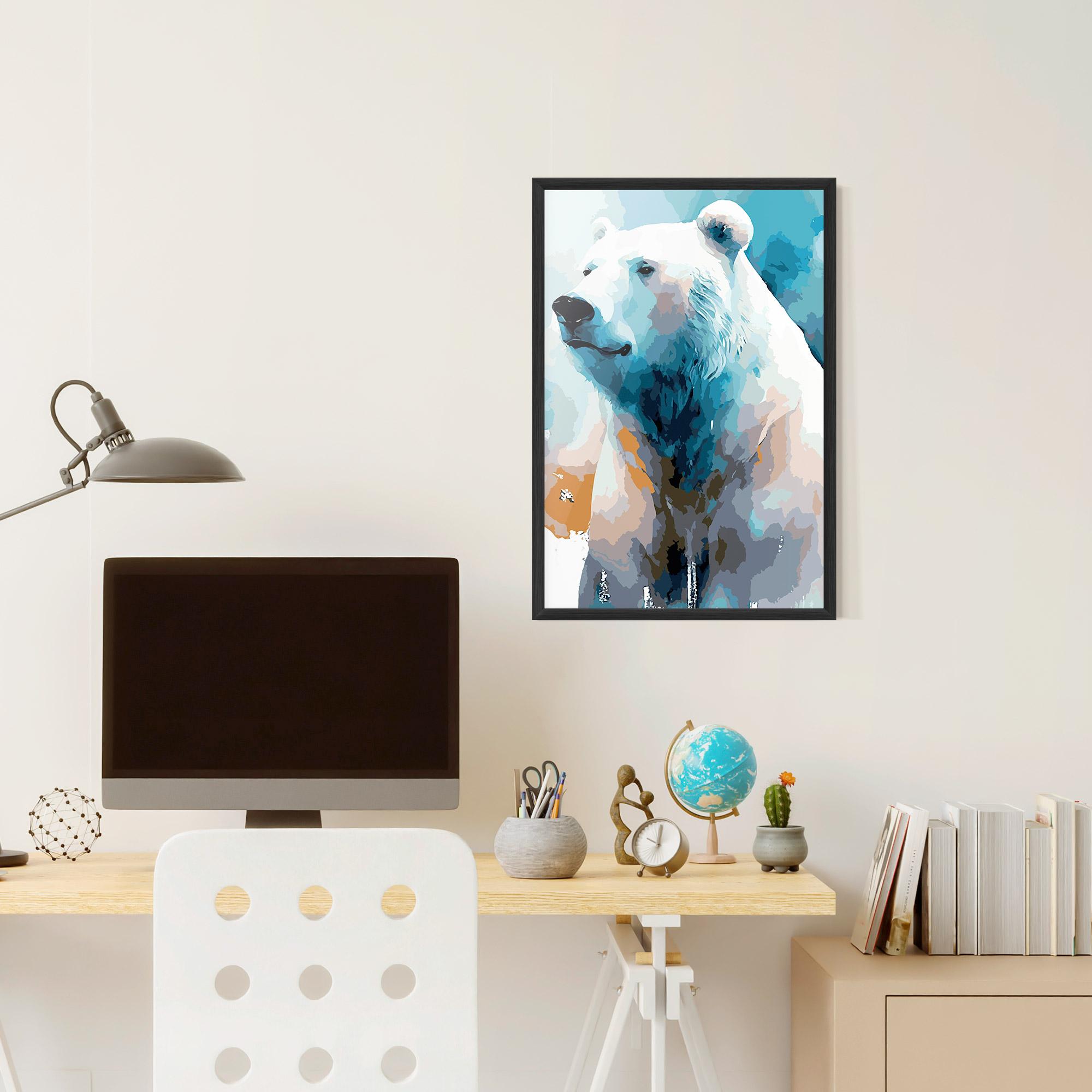 Plakat w Ramie Polar White Bear mockup 6