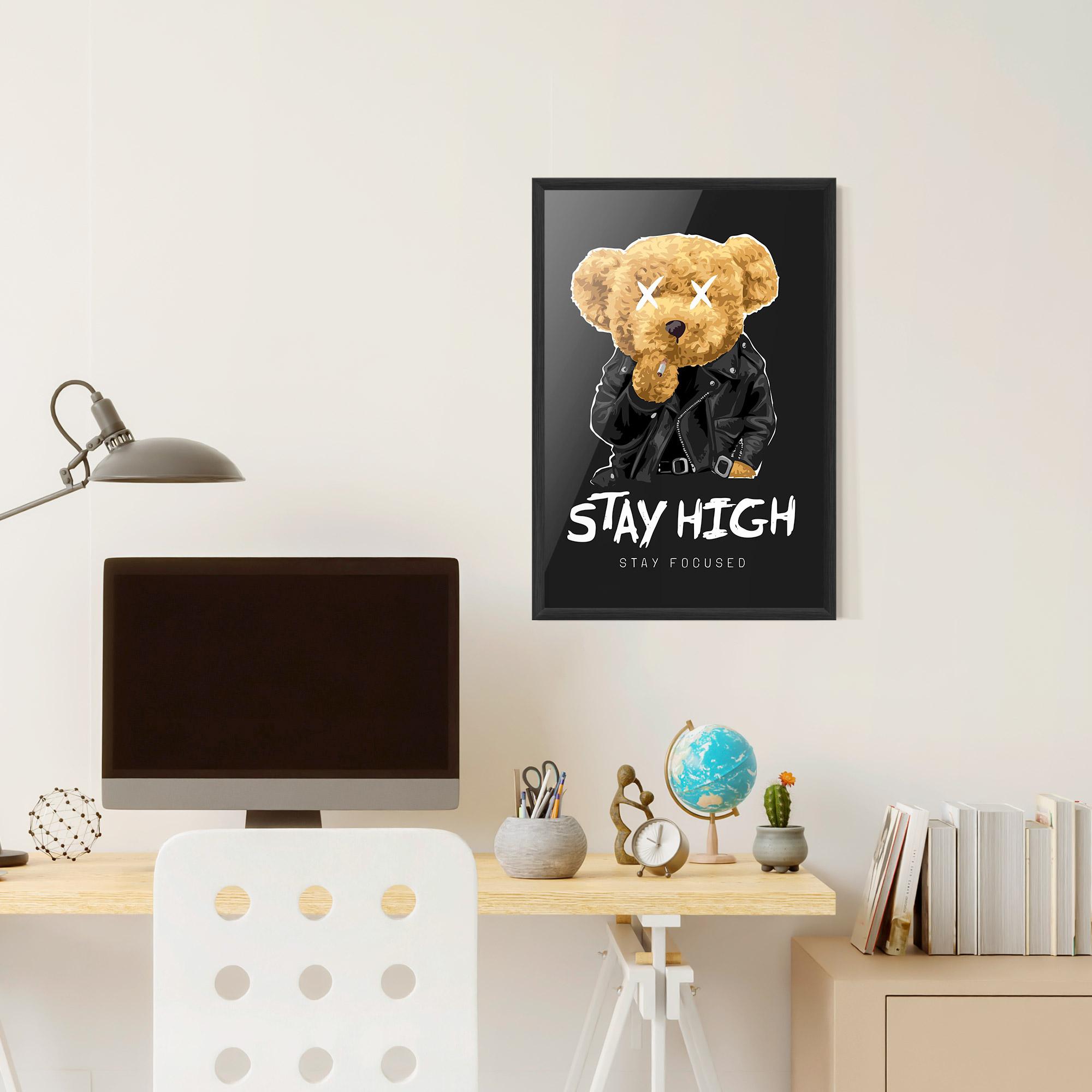 Plakat w Ramie Stay High mockup 6