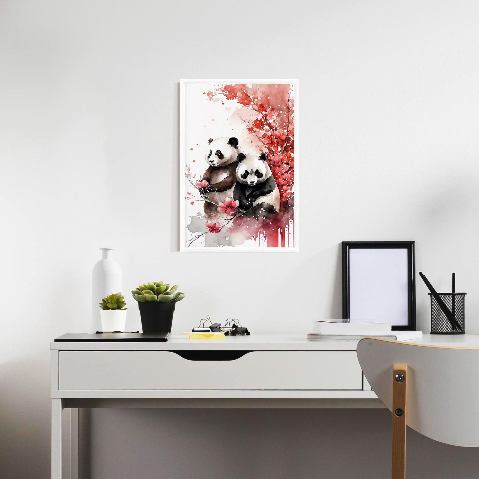 Plakat w Ramie Blossom Panda mockup 7
