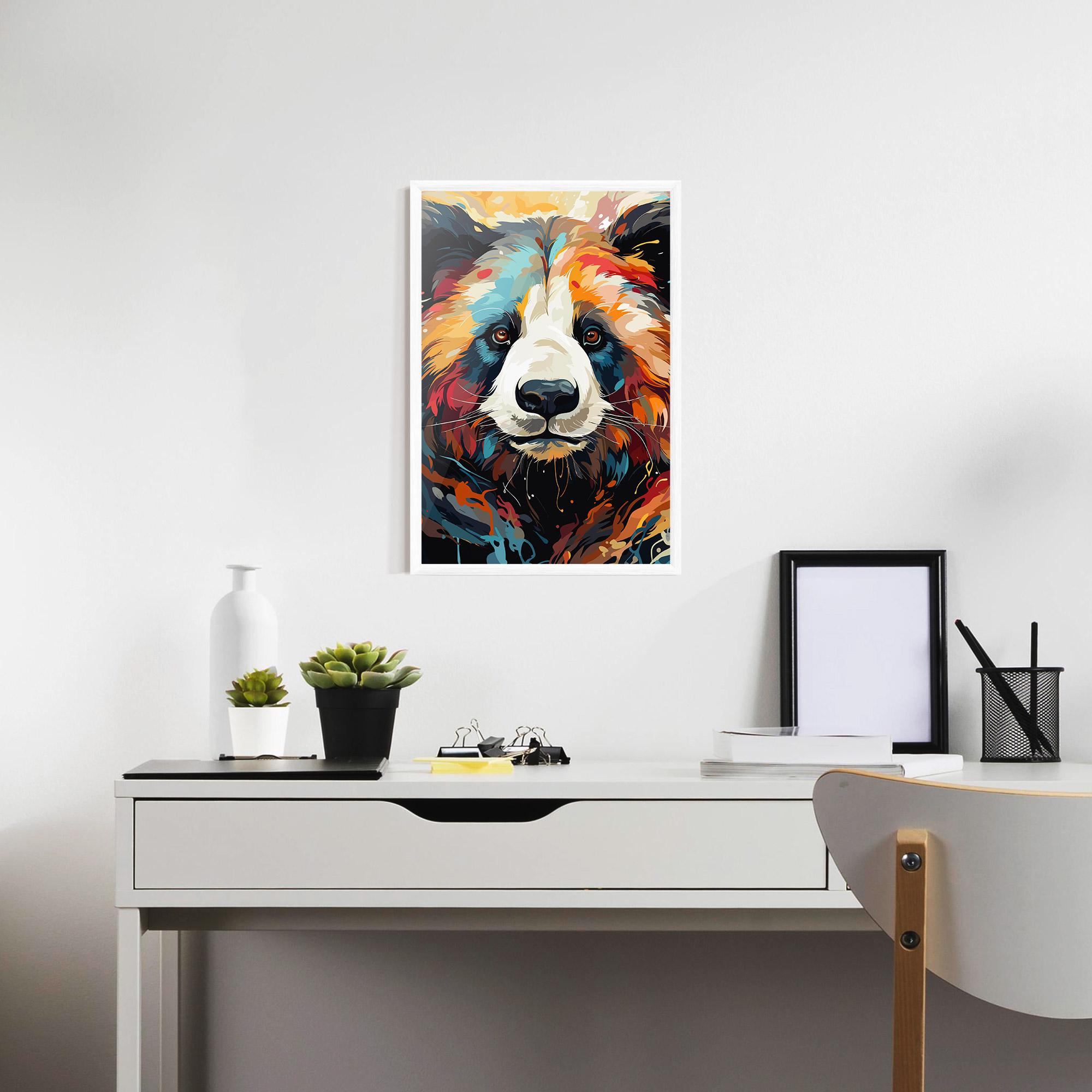Plakat w Ramie Cream Color Bear mockup 7