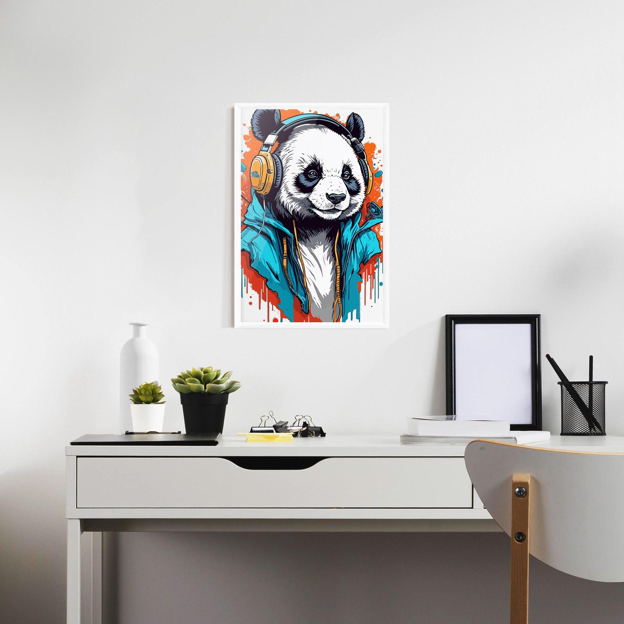 Plakat w Ramie Music Panda mockup 7
