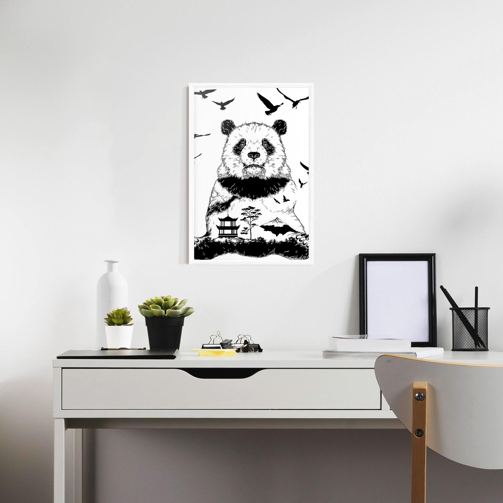 Plakat w Ramie Panda Bear mockup 7