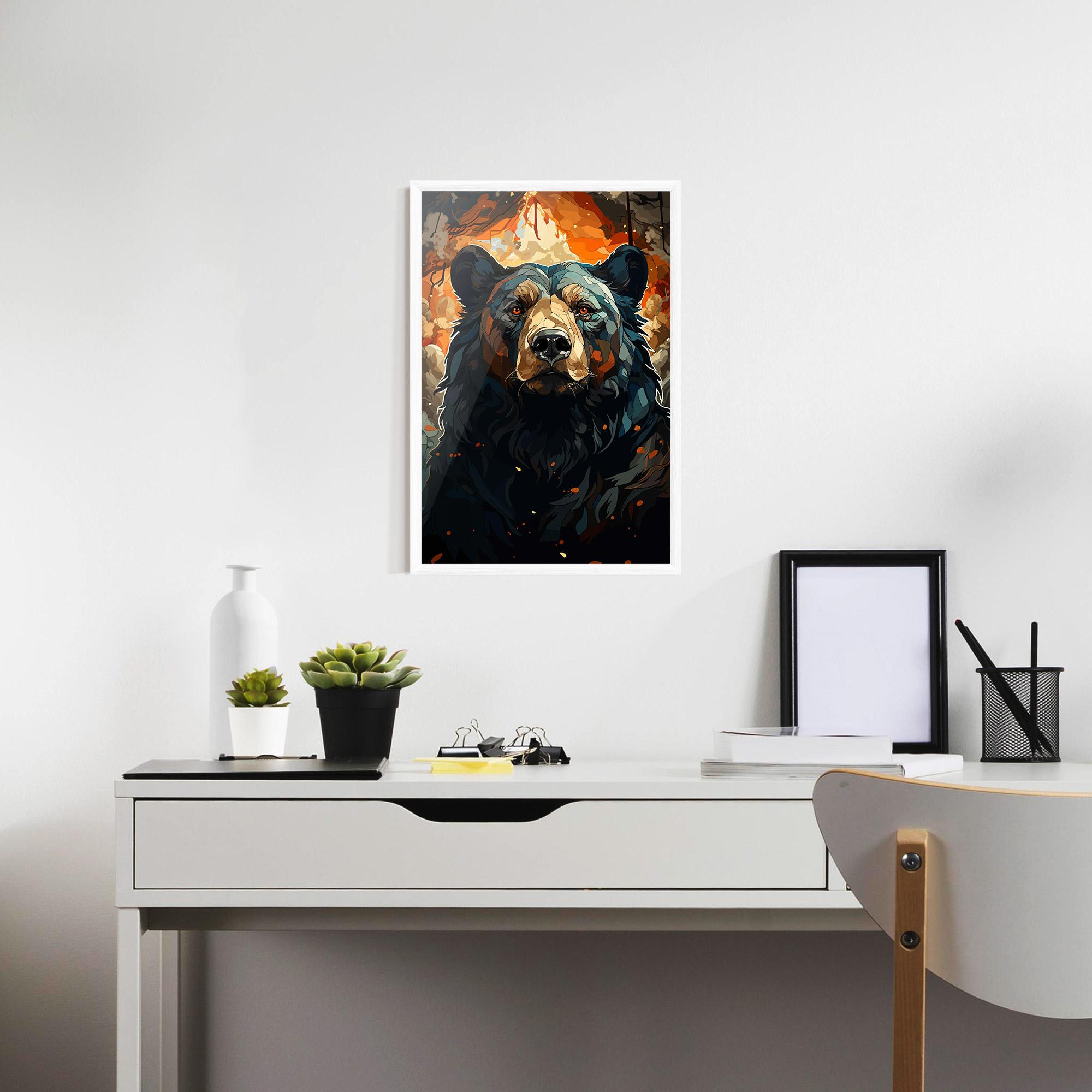 Plakat w Ramie Pretty Bear Art mockup 7