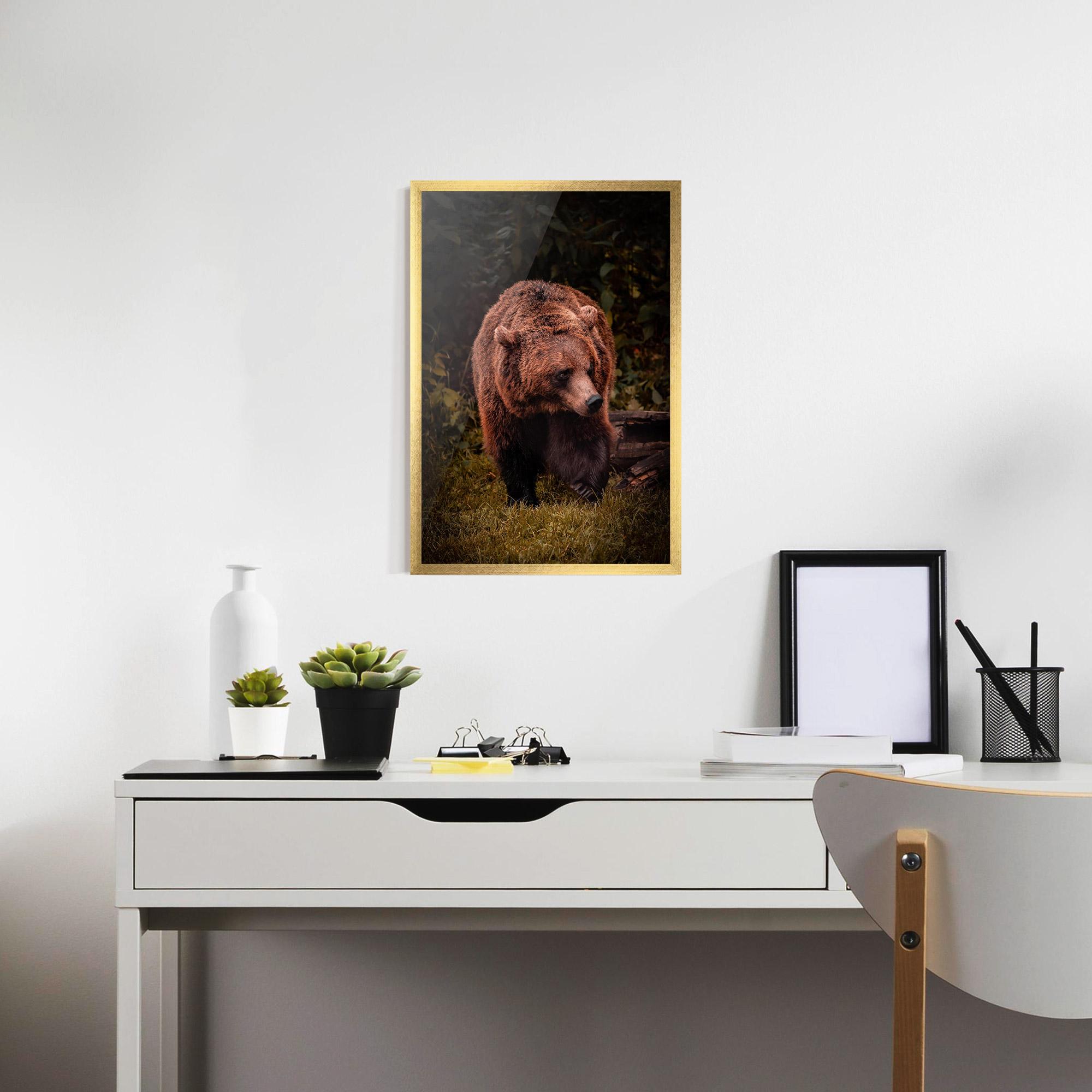Plakat w Ramie Brown Bear mockup 7