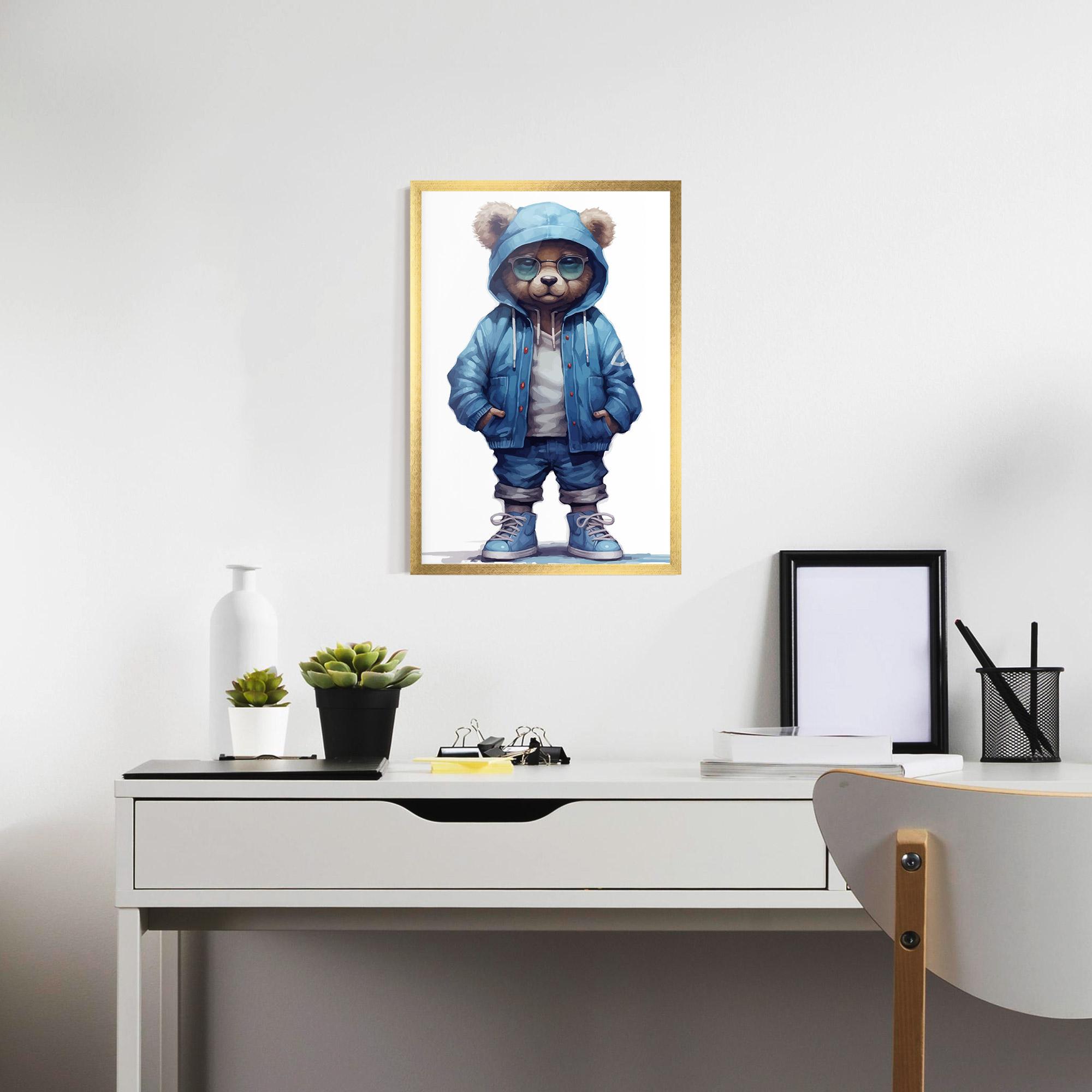 Plakat w Ramie Glasses Bear mockup 7