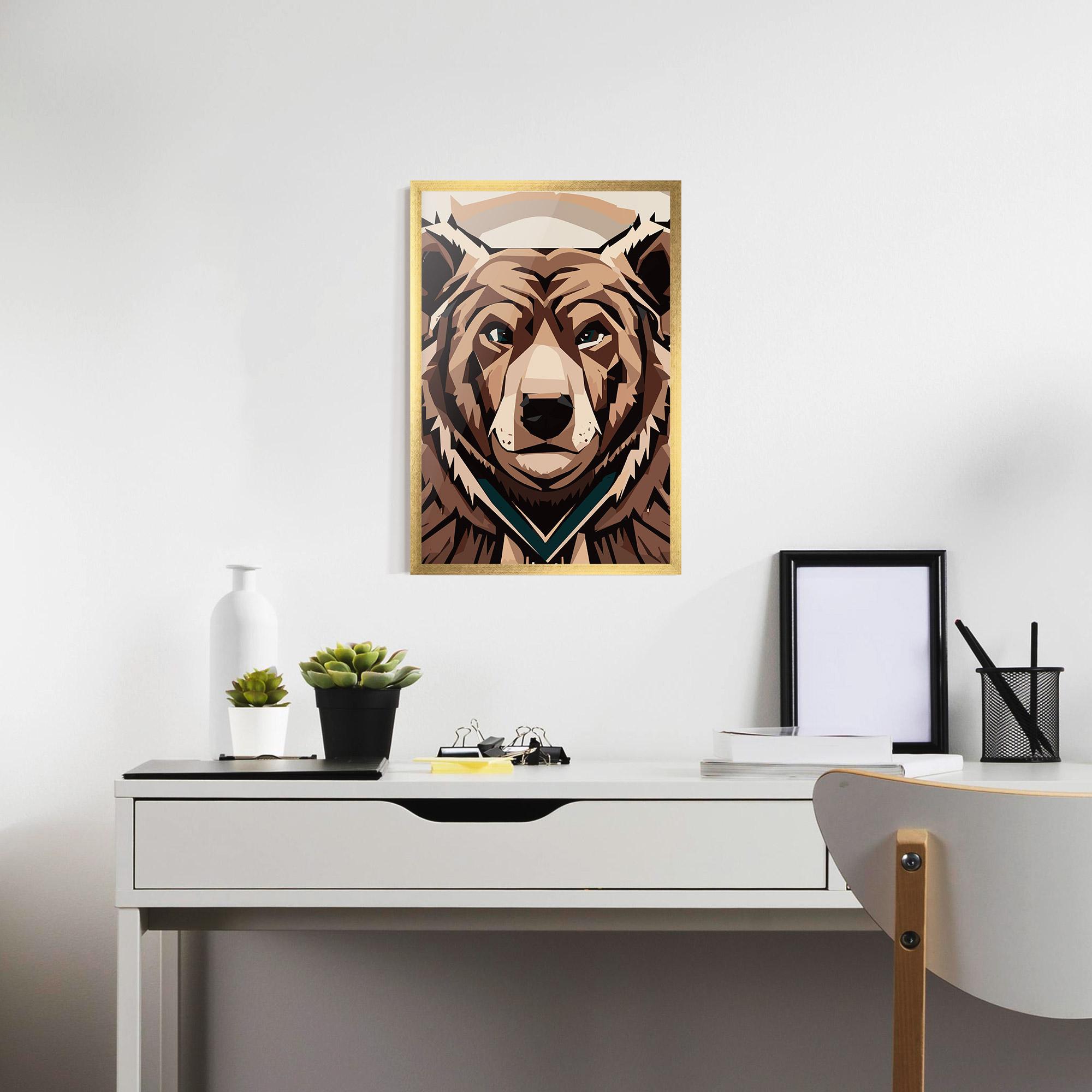 Plakat w Ramie Grizzly Art mockup 7