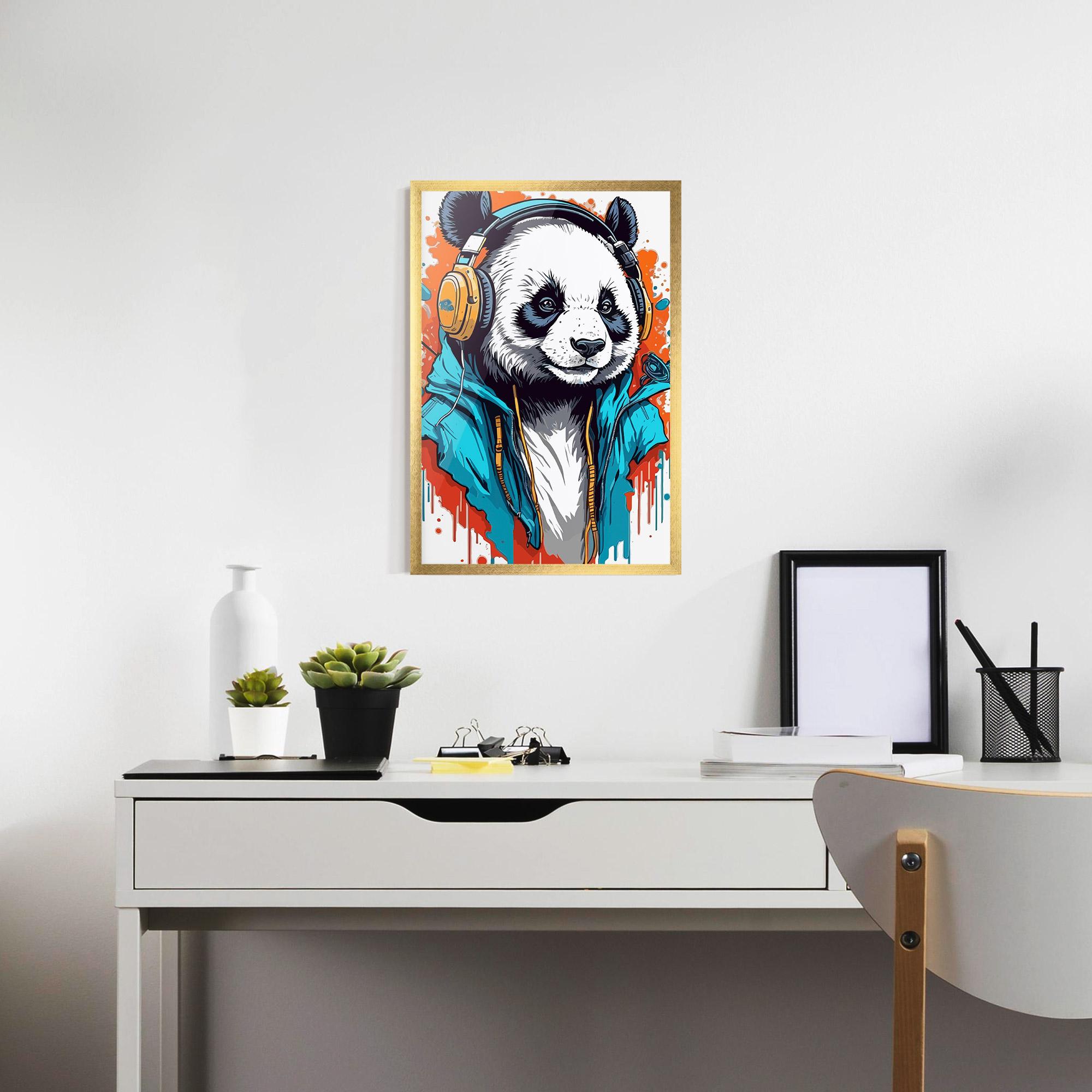 Plakat w Ramie Music Panda mockup 7