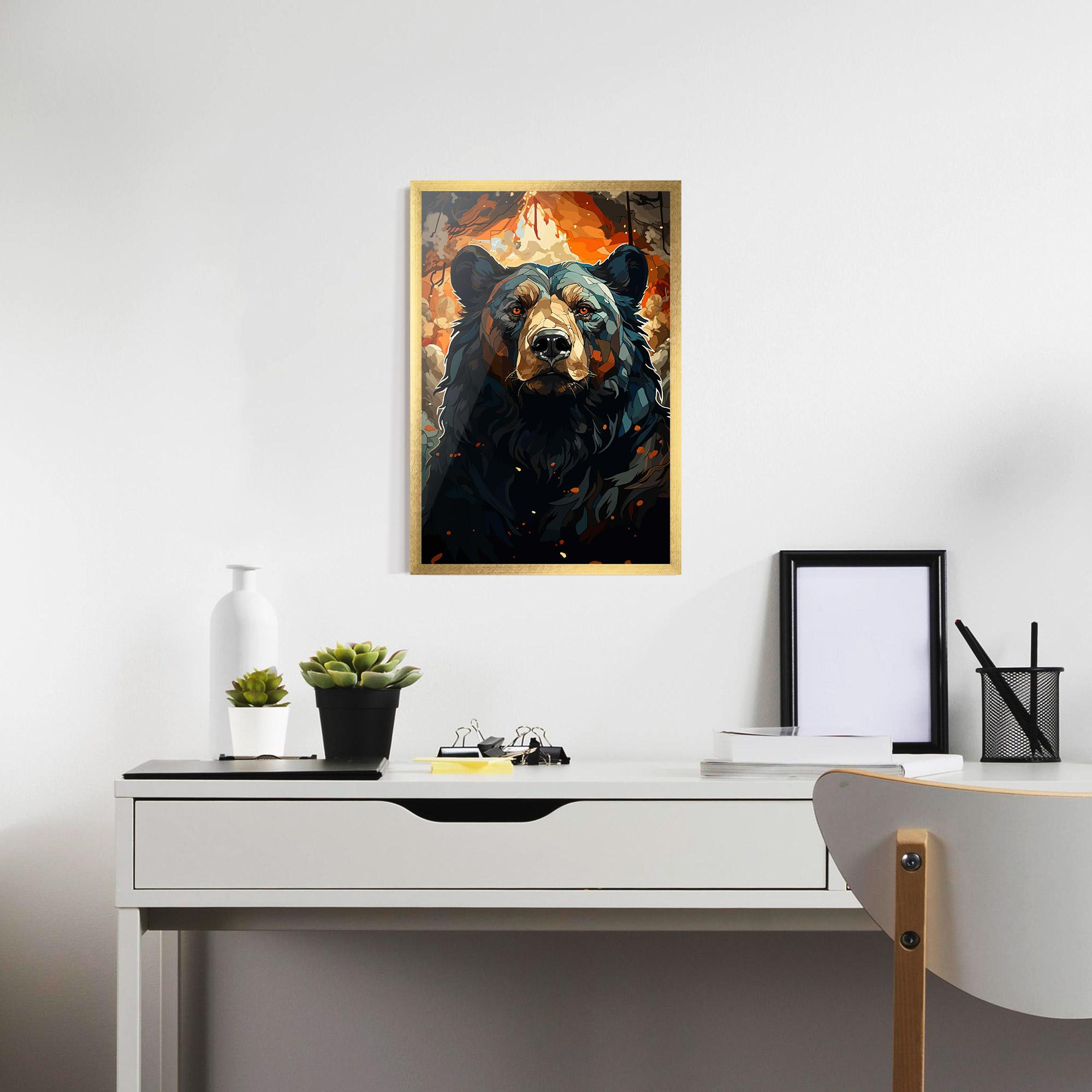 Plakat w Ramie Pretty Bear Art mockup 7