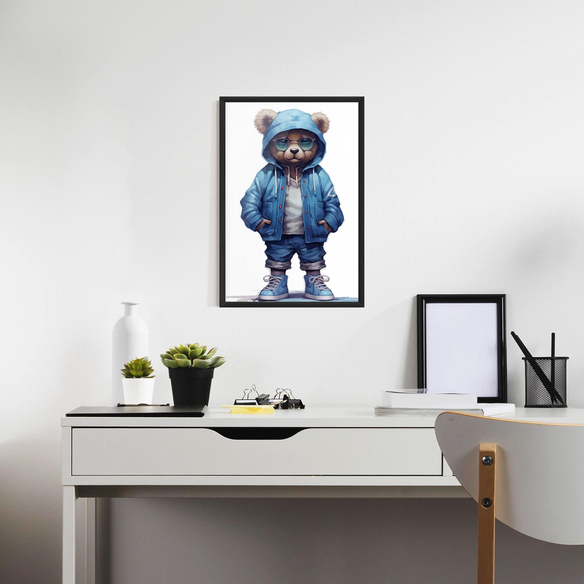 Plakat w Ramie Glasses Bear mockup 7