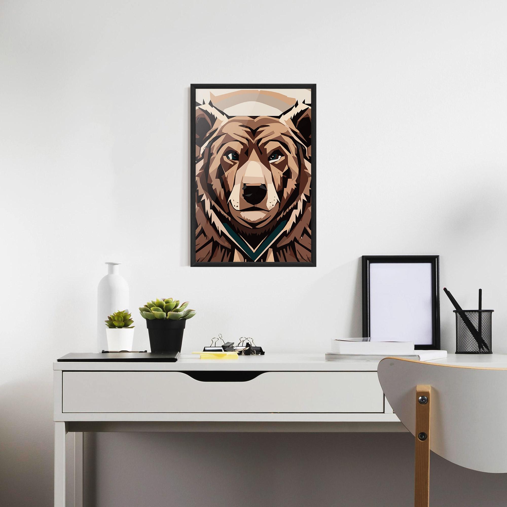 Plakat w Ramie Grizzly Art mockup 7