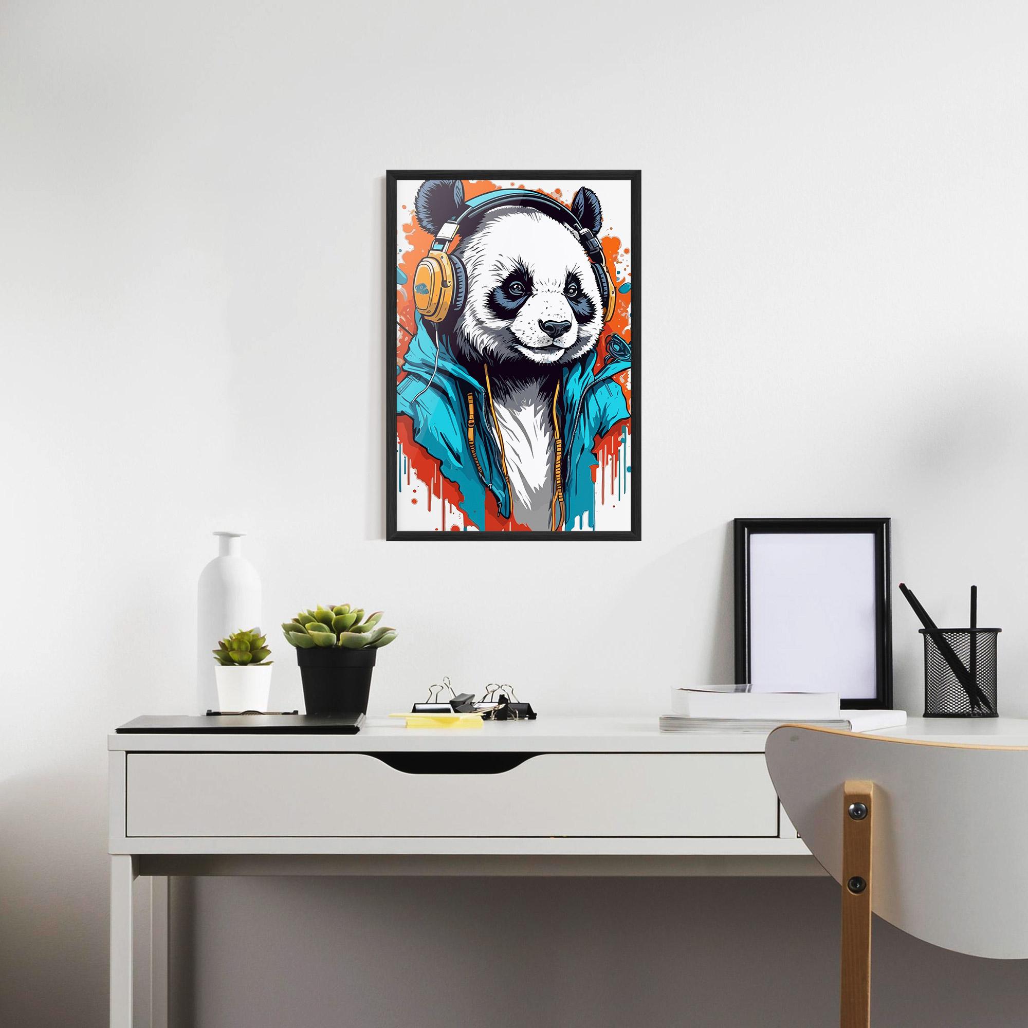 Plakat w Ramie Music Panda mockup 7