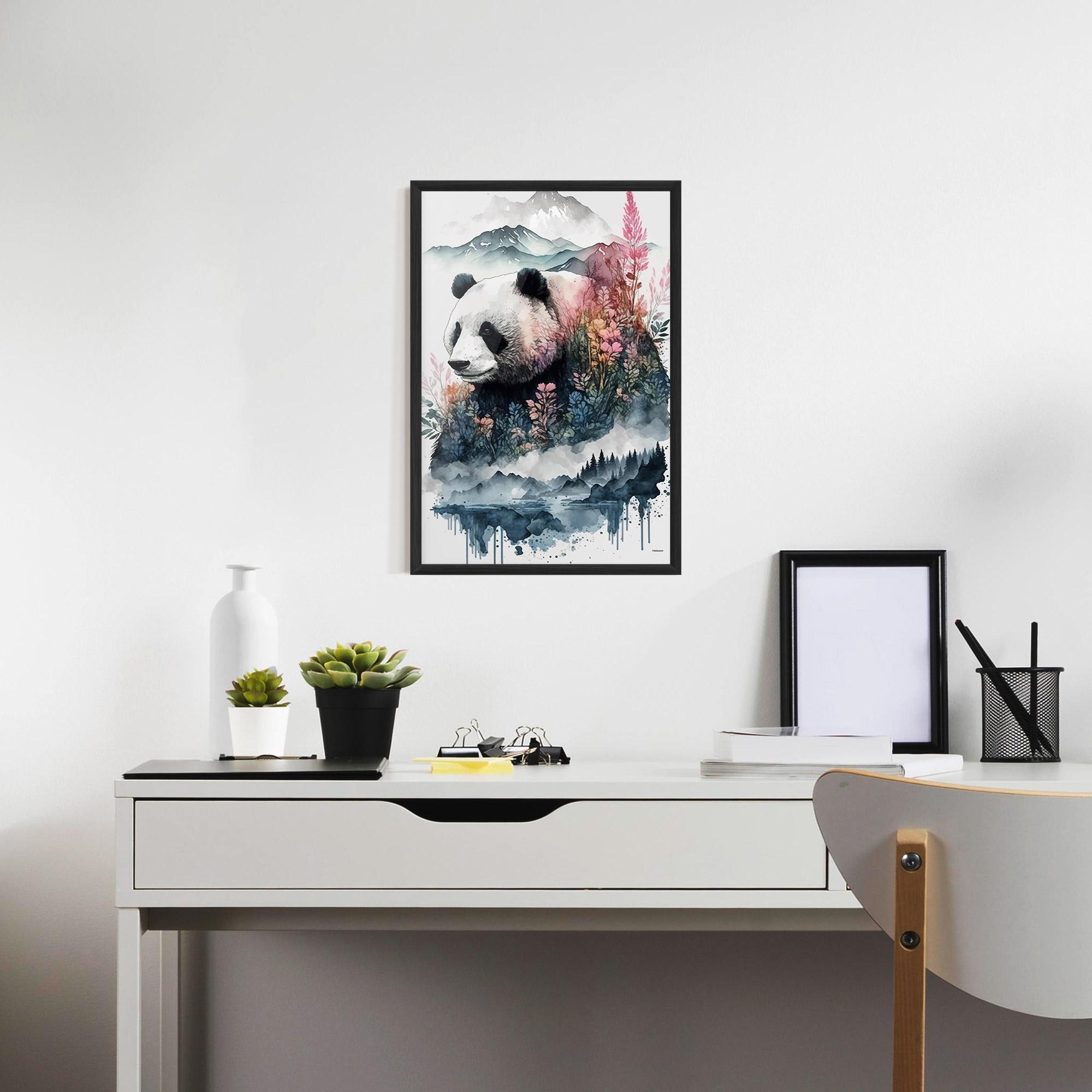 Plakat w Ramie Panda Art mockup 7