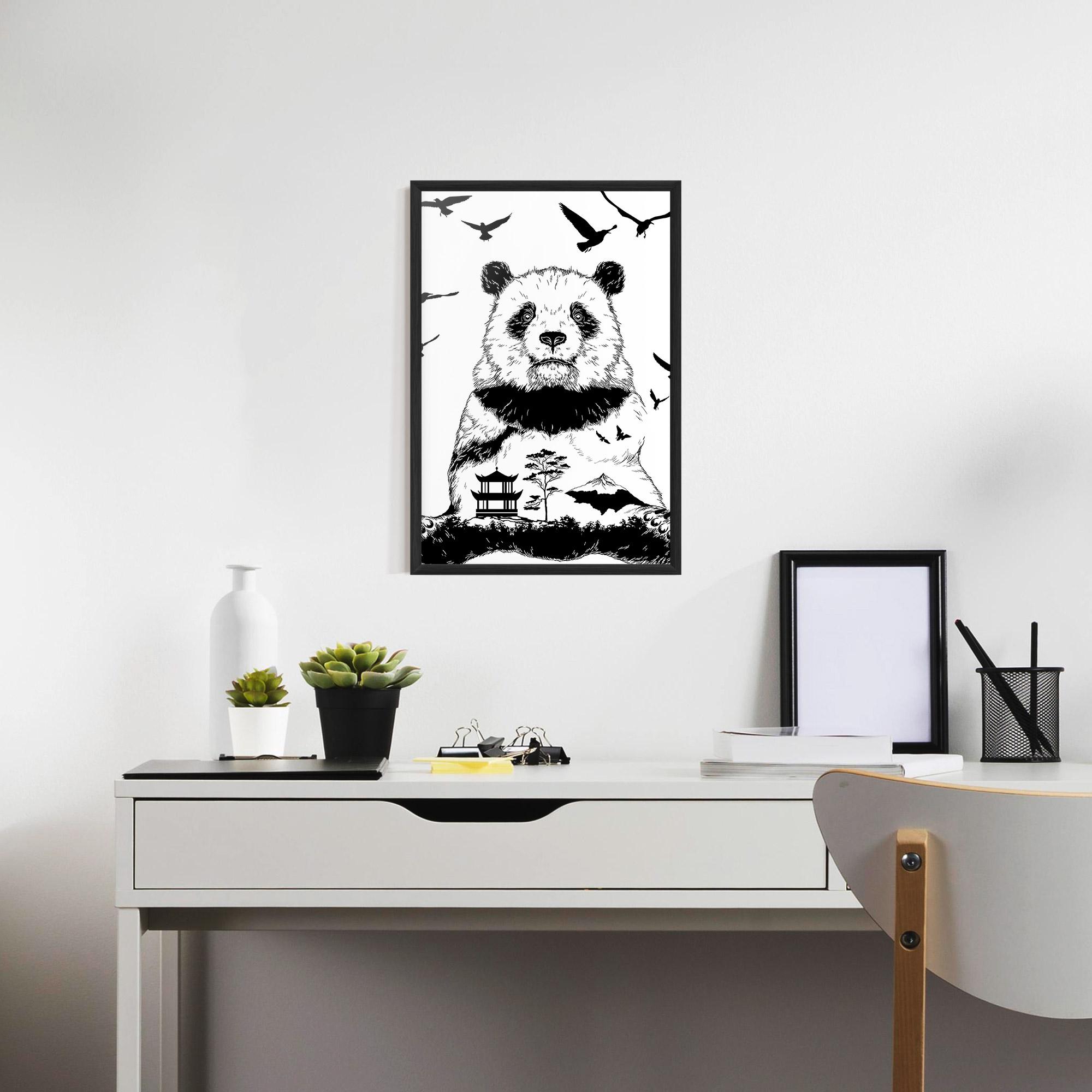 Plakat w Ramie Panda Bear mockup 7