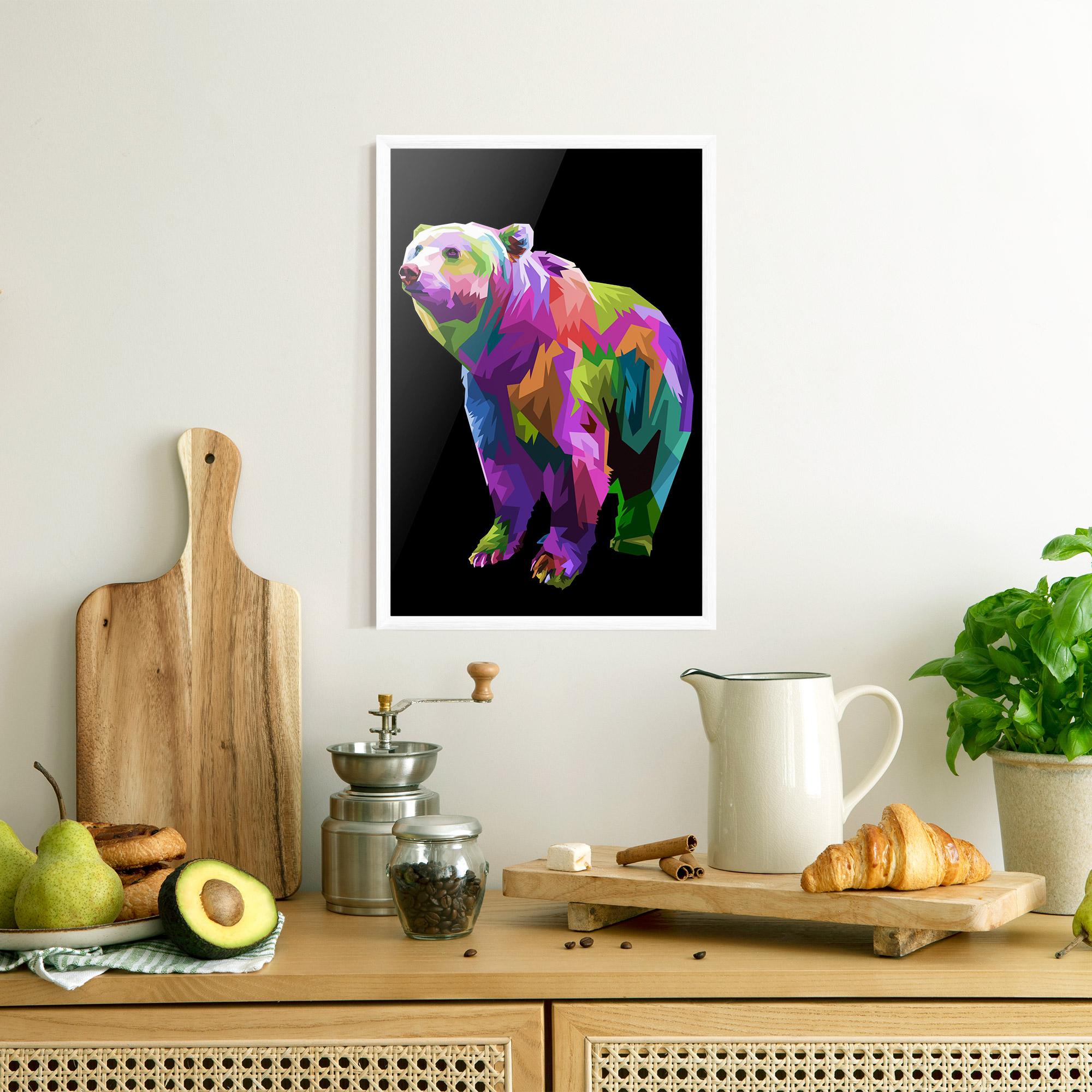 Plakat w Ramie Colorful Icebear mockup 8