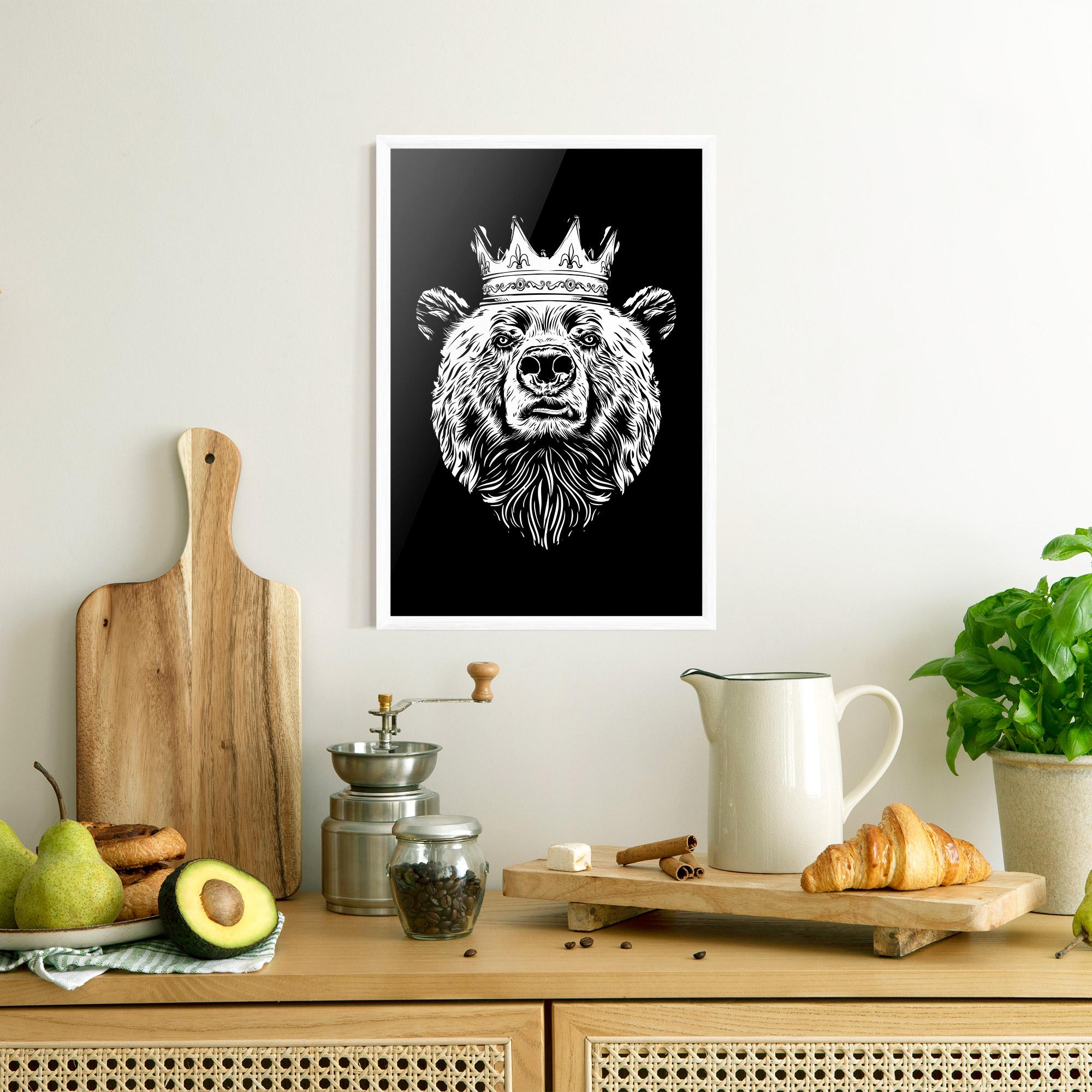 Plakat w Ramie King Bear mockup 8