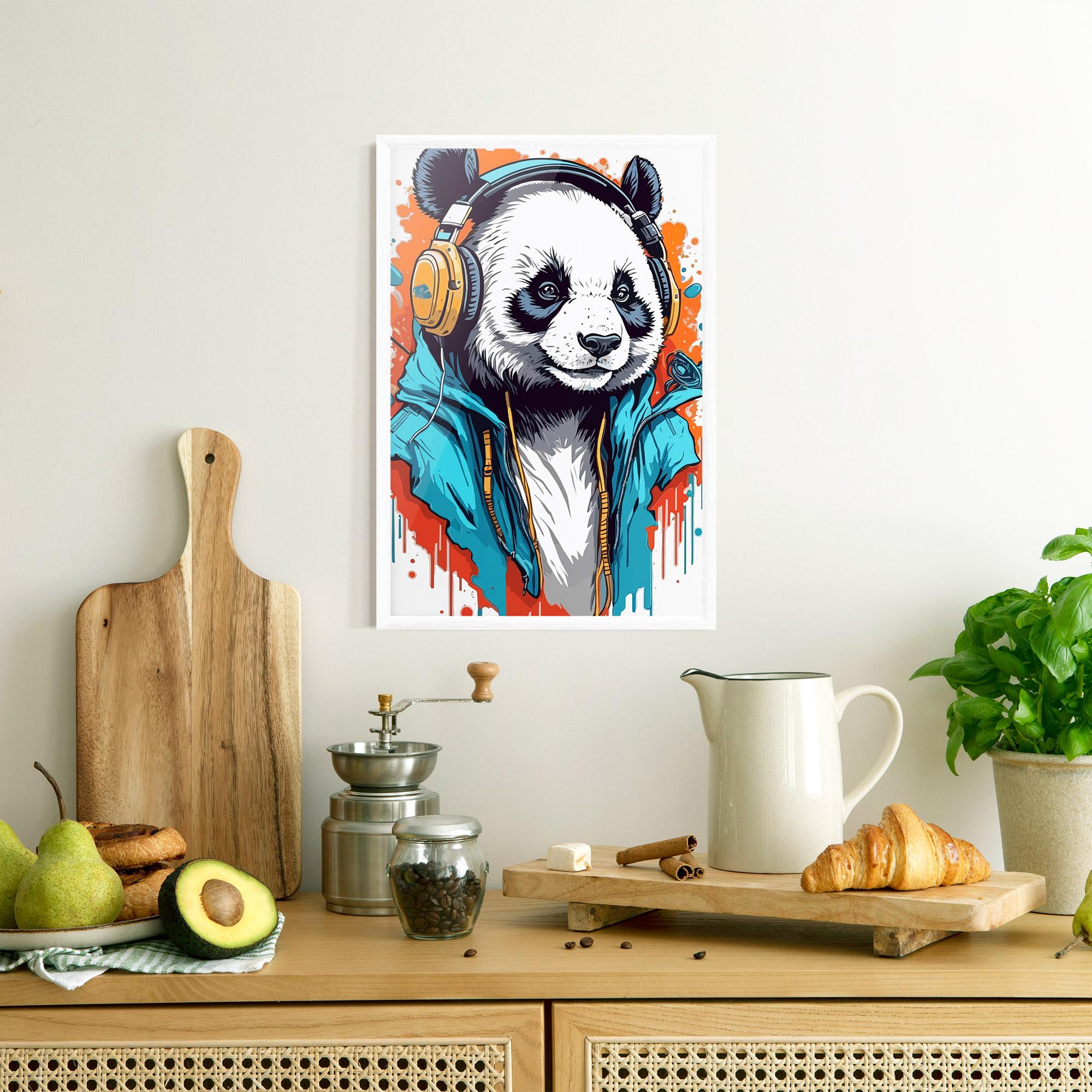 Plakat w Ramie Music Panda mockup 8