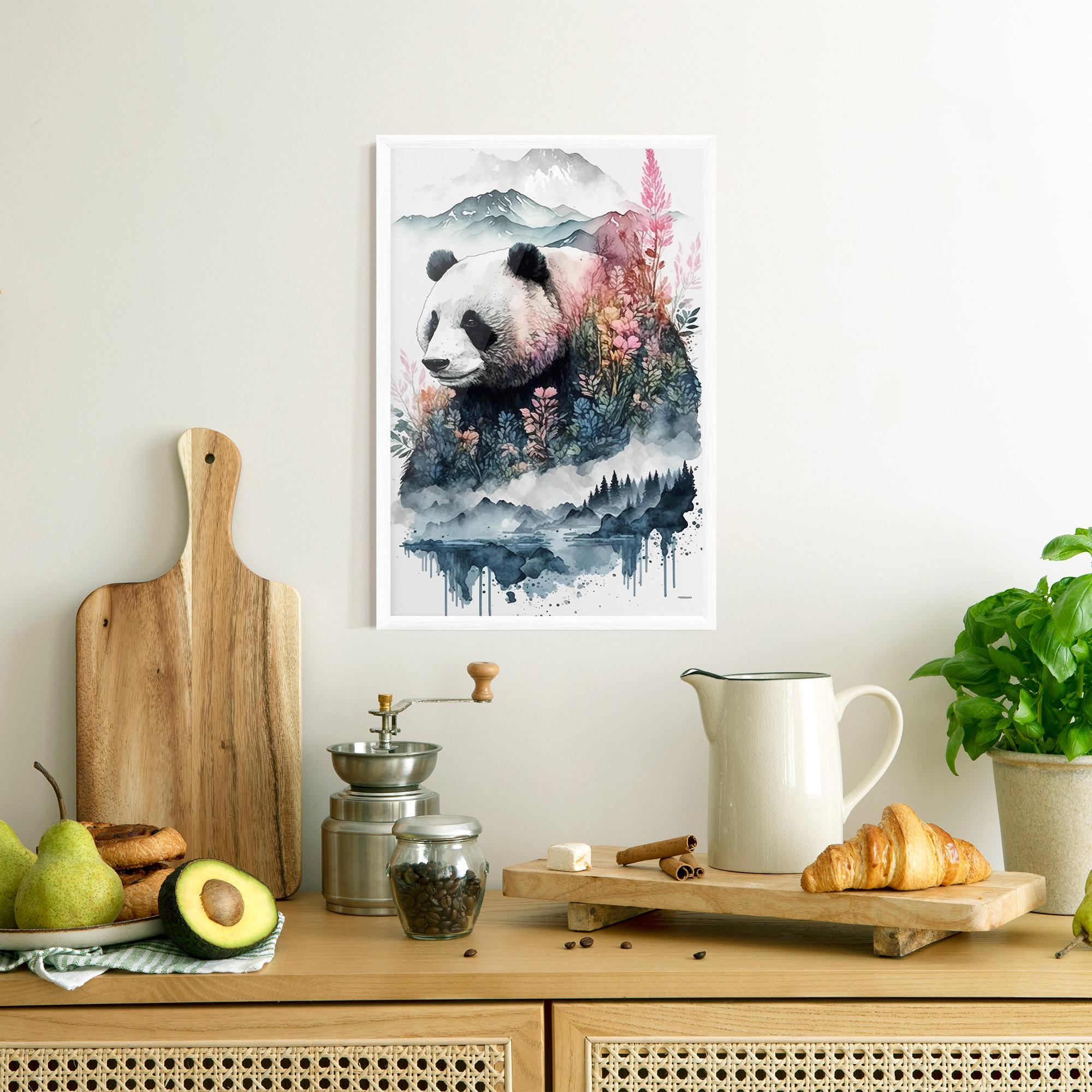 Plakat w Ramie Panda Art mockup 8