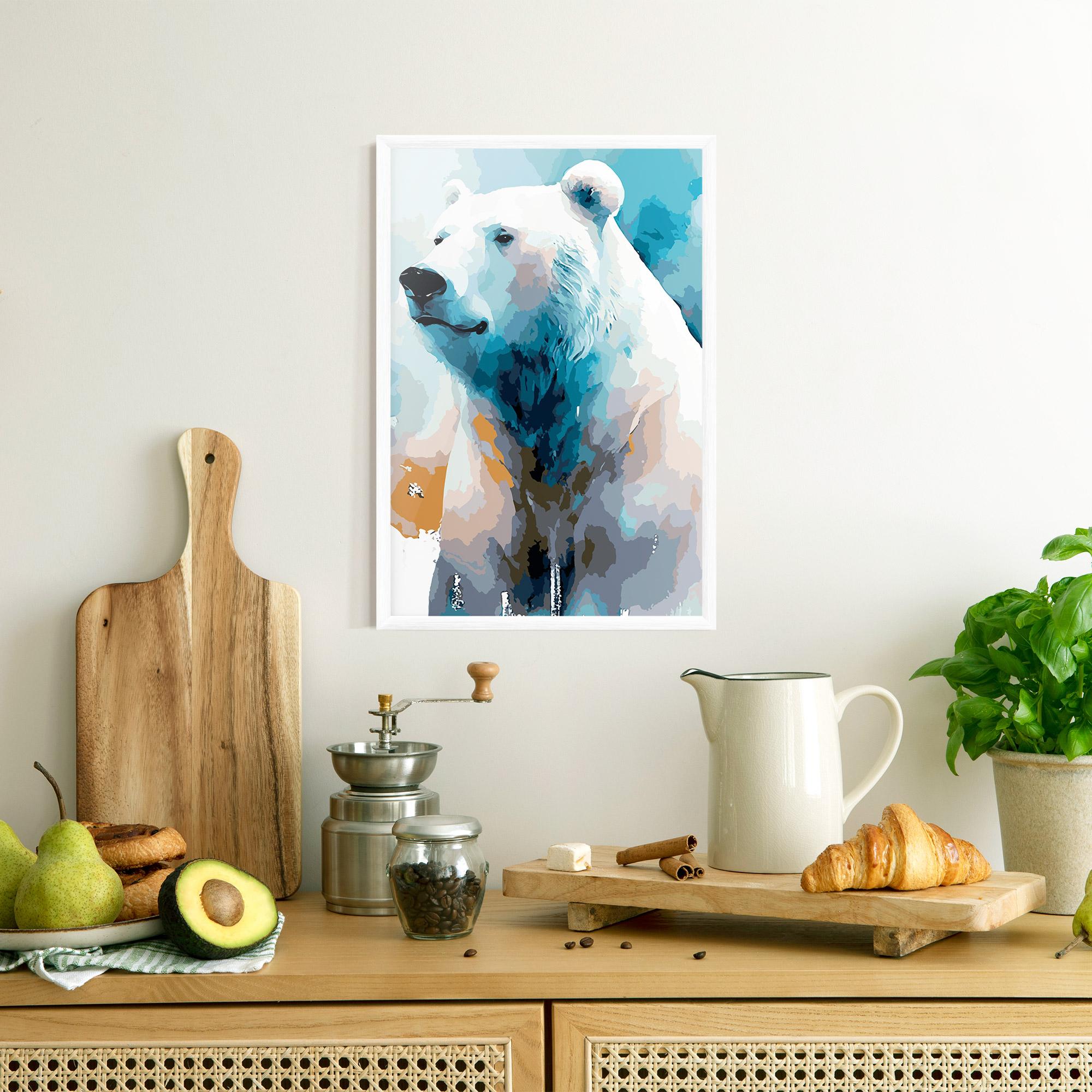 Plakat w Ramie Polar White Bear mockup 8