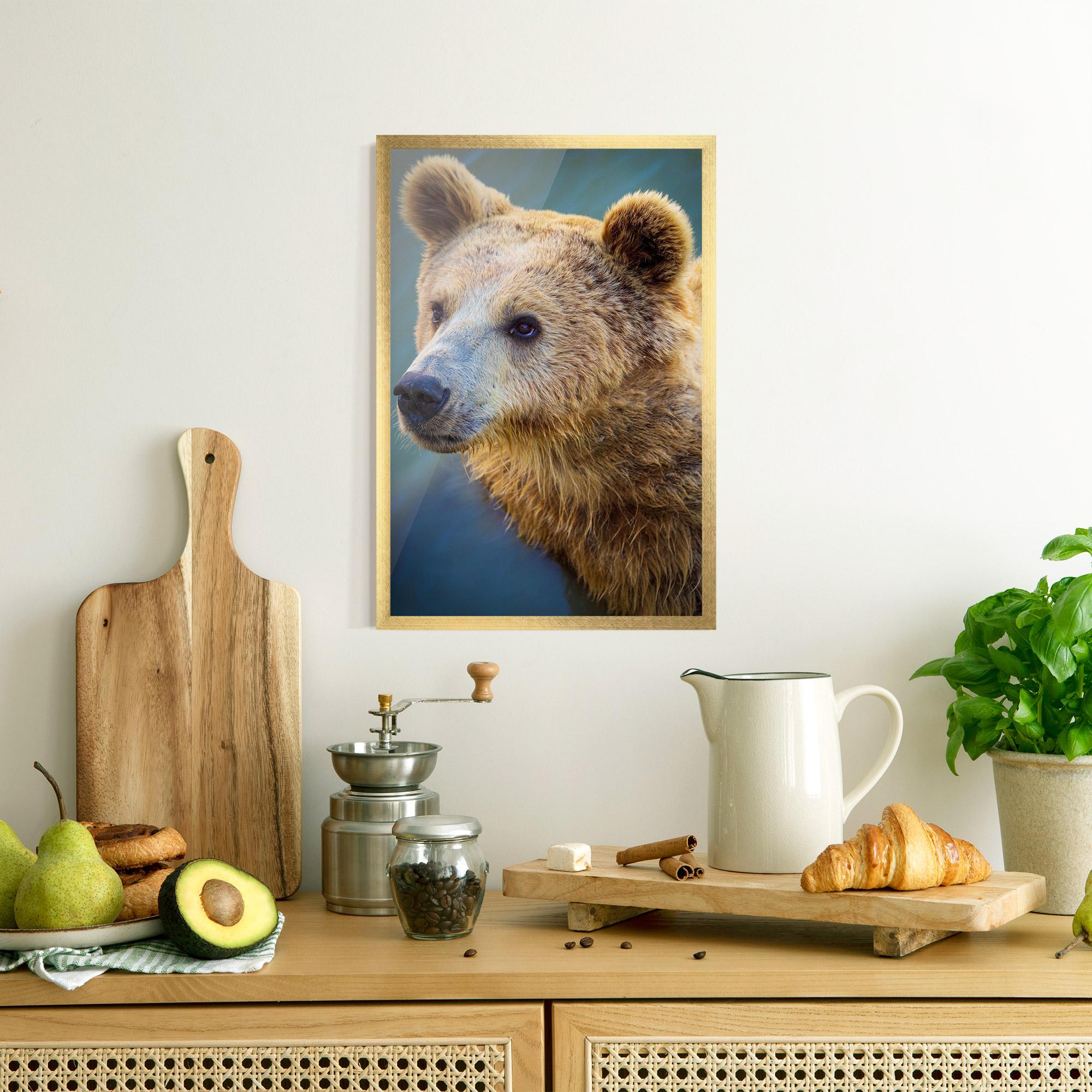 Plakat w Ramie Bear Head mockup 8