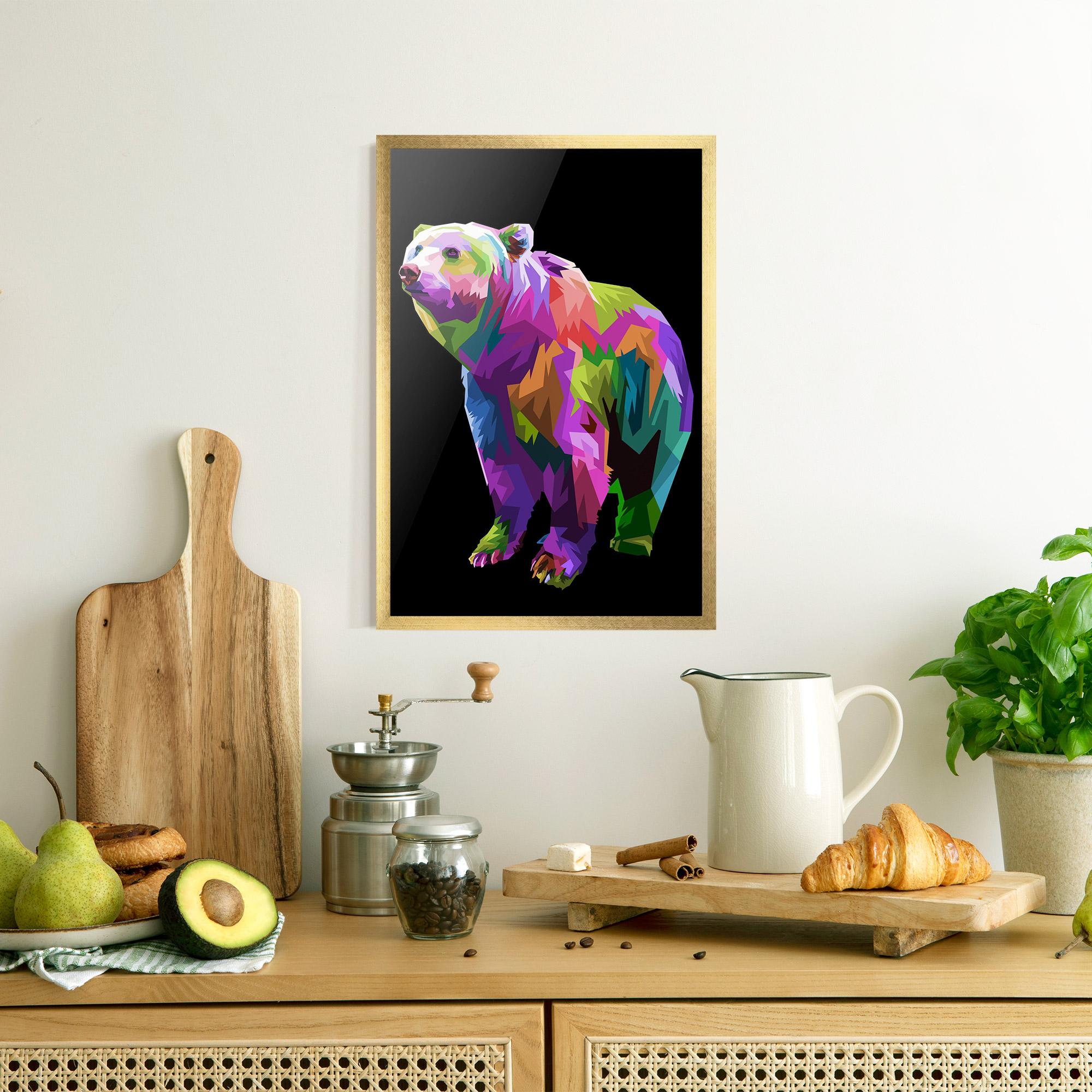 Plakat w Ramie Colorful Icebear mockup 8