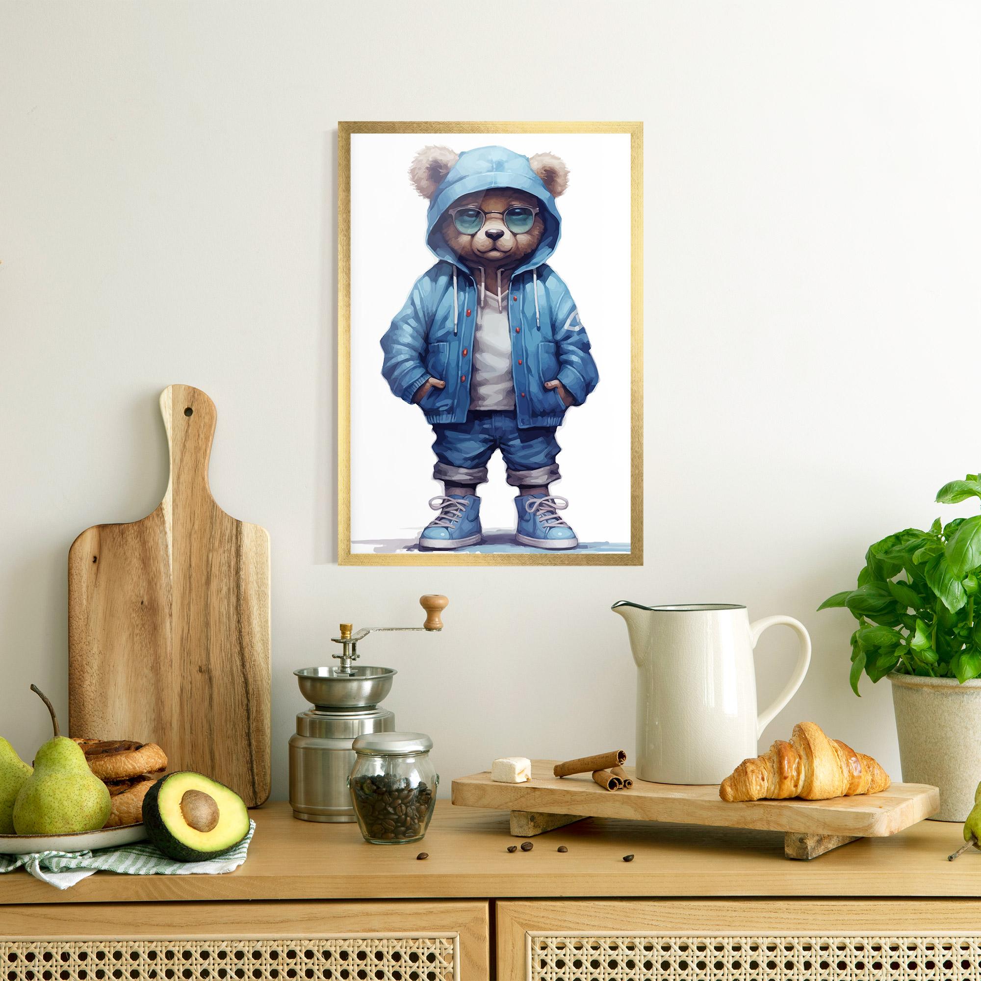 Plakat w Ramie Glasses Bear mockup 8