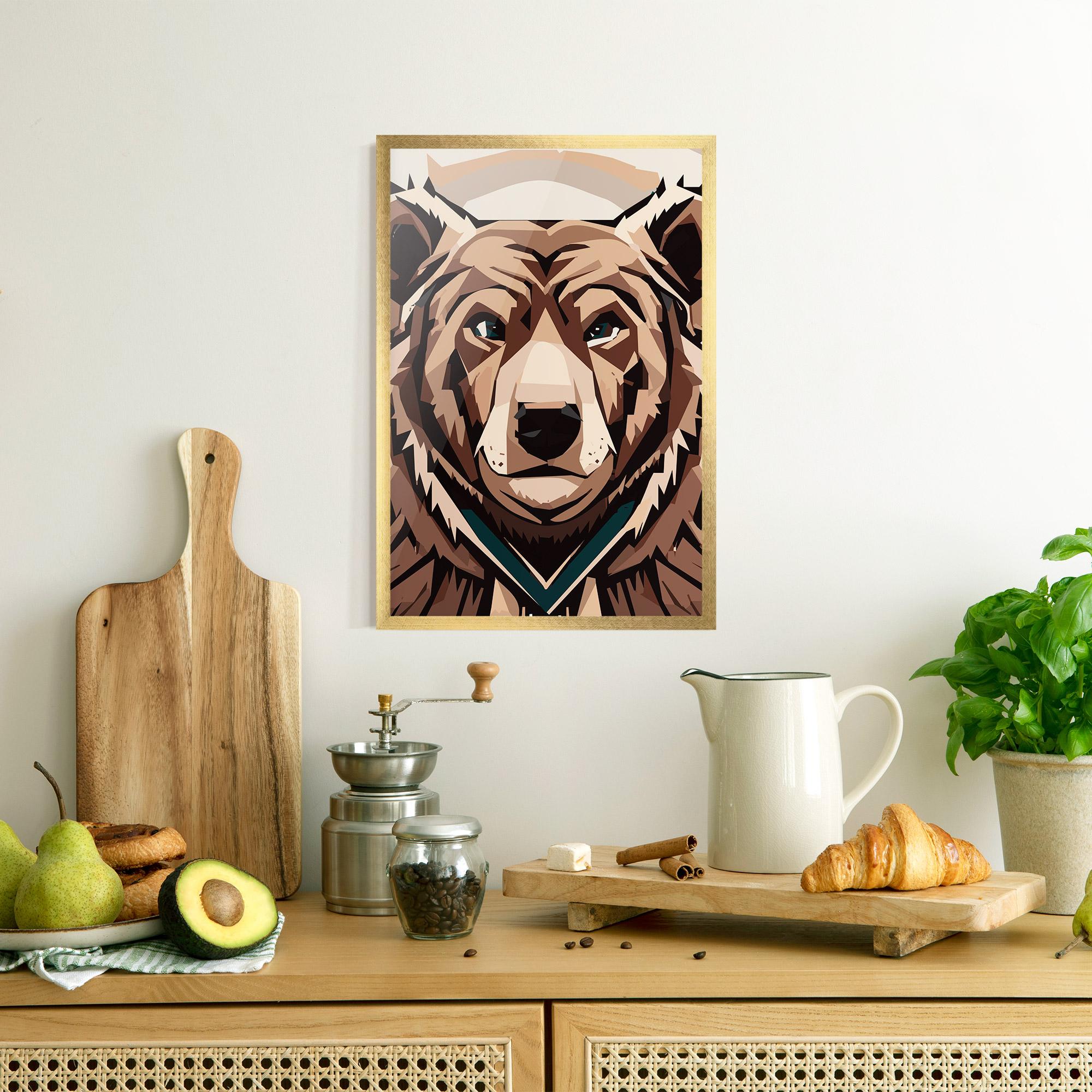 Plakat w Ramie Grizzly Art mockup 8