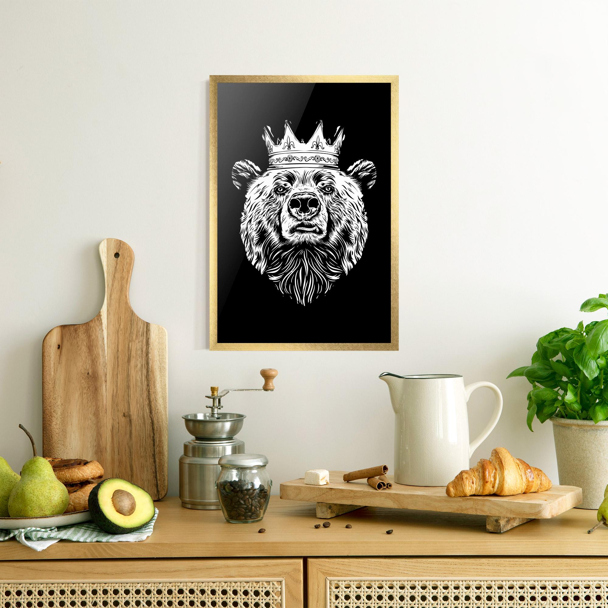 Plakat w Ramie King Bear mockup 8